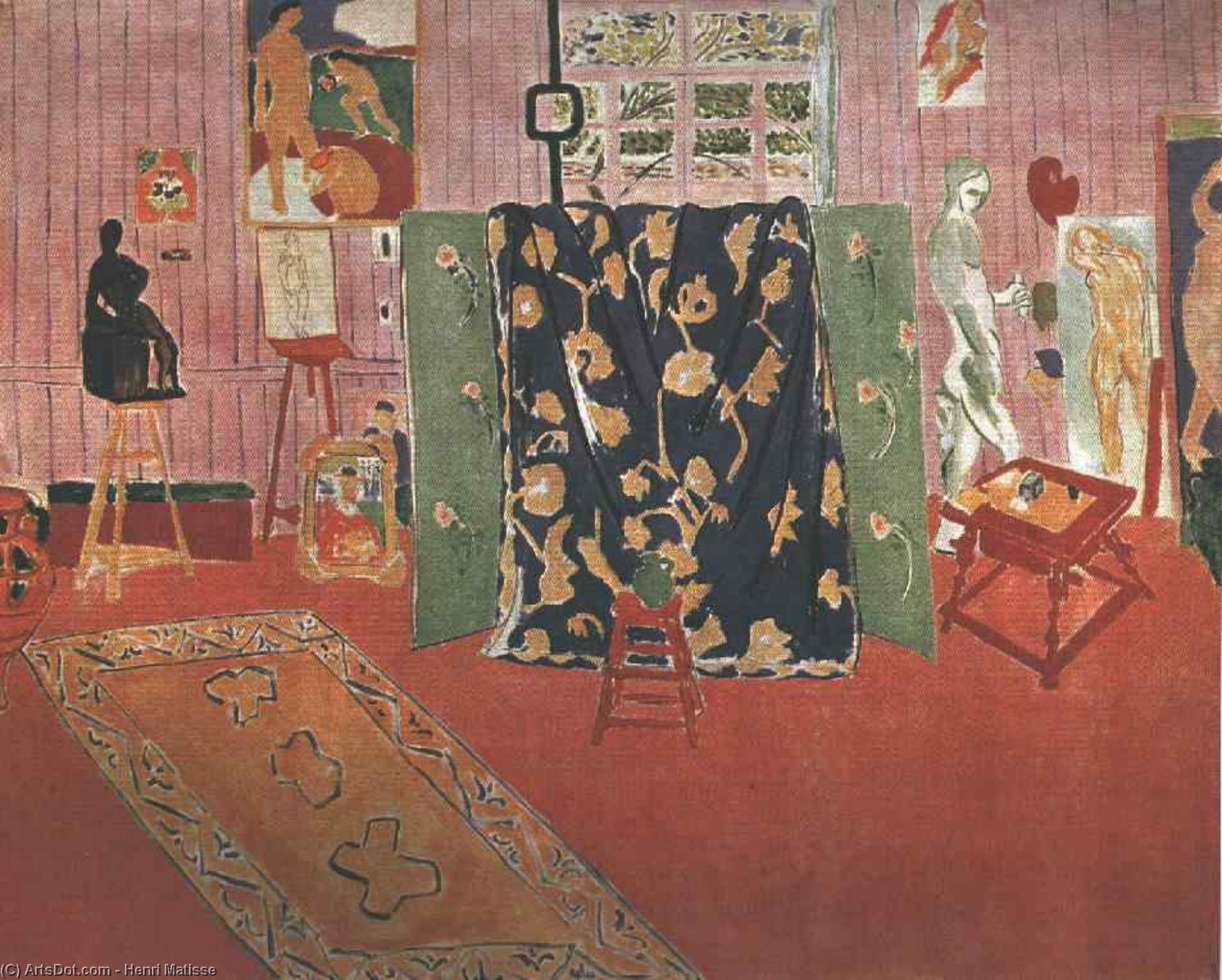 Buy Museum Art Reproductions Pink Studio (LAtelier Rose) - Oil on canvas -, 1911 by Henri Matisse (Inspired By) (1869-1954, France) | ArtsDot.com