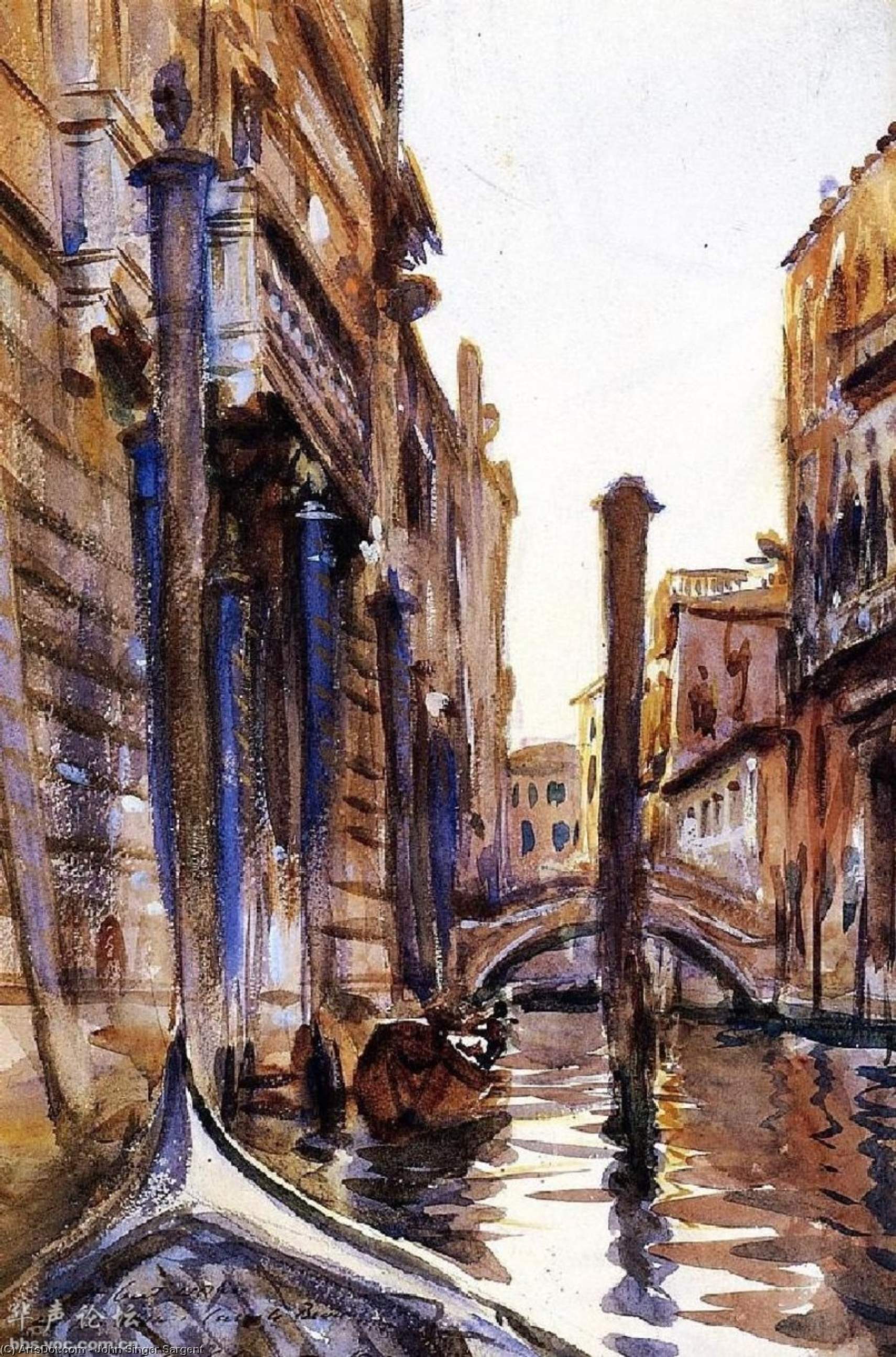 Order Art Reproductions Side Canal in Venice by John Singer Sargent (1856-1925, Italy) | ArtsDot.com