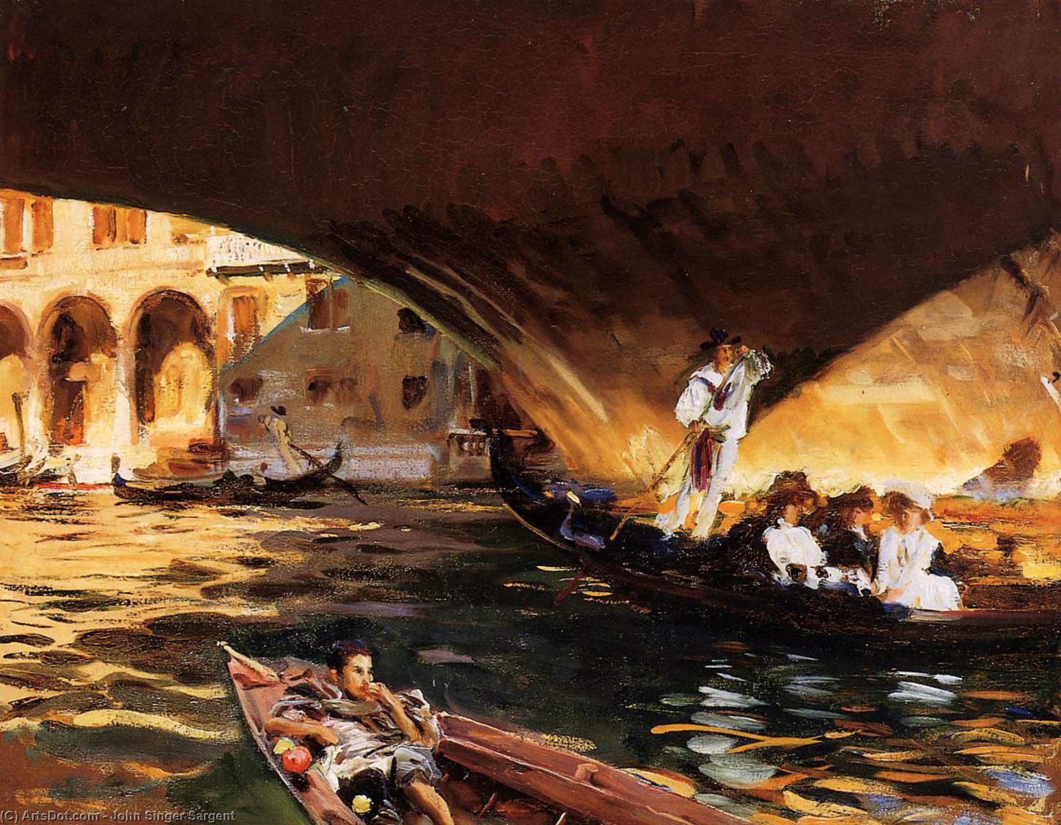 Order Oil Painting Replica The Rialto (Grand Canal) by John Singer Sargent (1856-1925, Italy) | ArtsDot.com