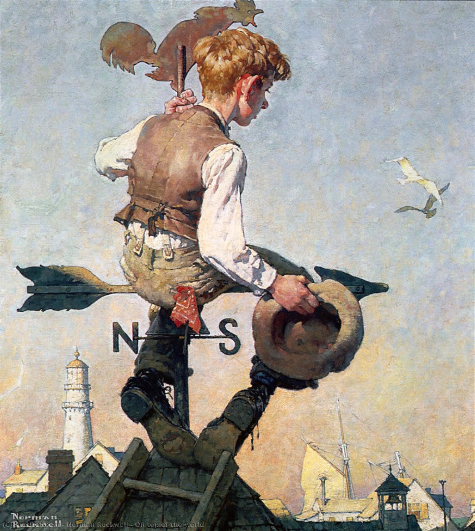 Buy Museum Art Reproductions On top of the world by Norman Rockwell (Inspired By) (1894-1978, United States) | ArtsDot.com