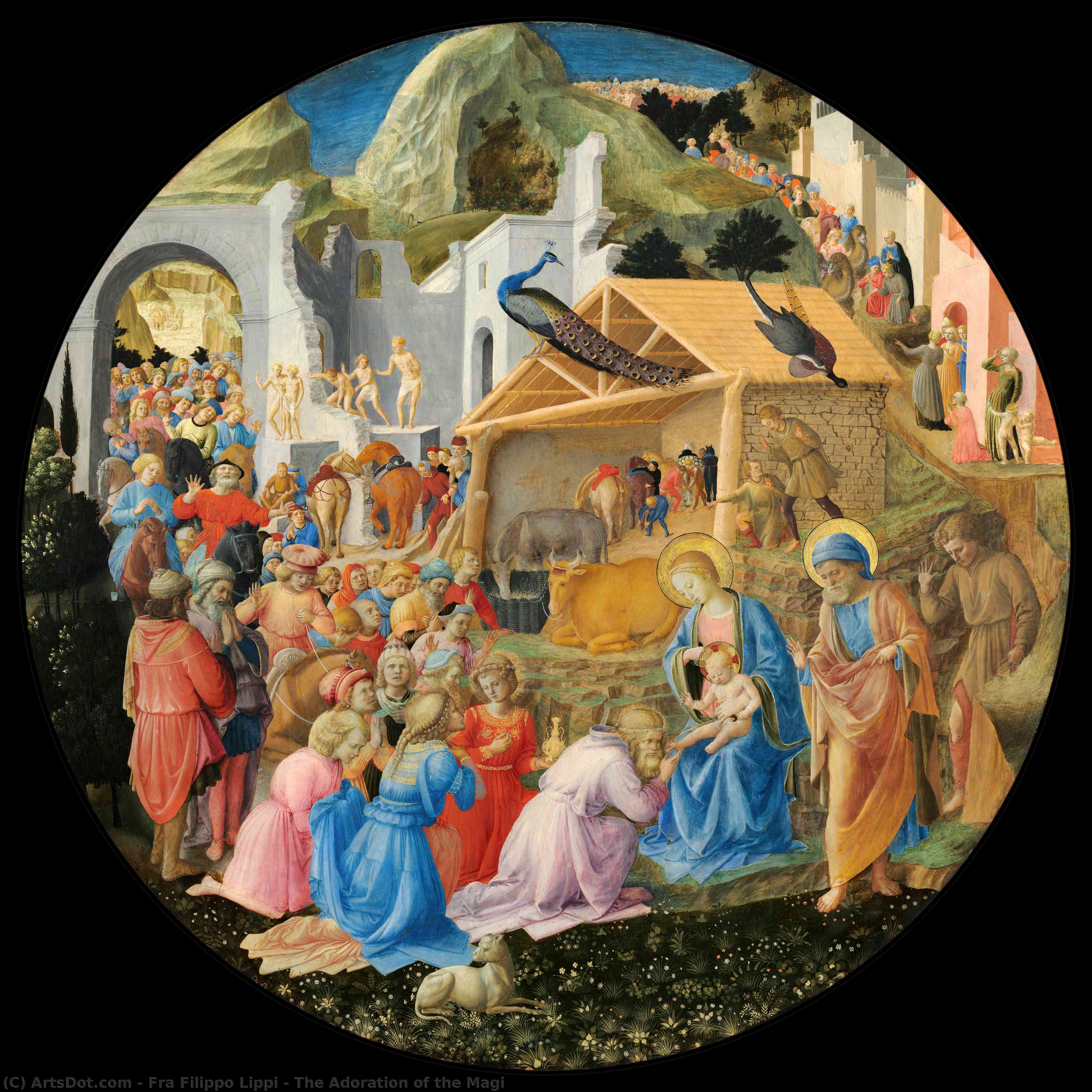 Buy Museum Art Reproductions The Adoration of the Magi by Fra Filippo Lippi (1406-1469, Italy) | ArtsDot.com