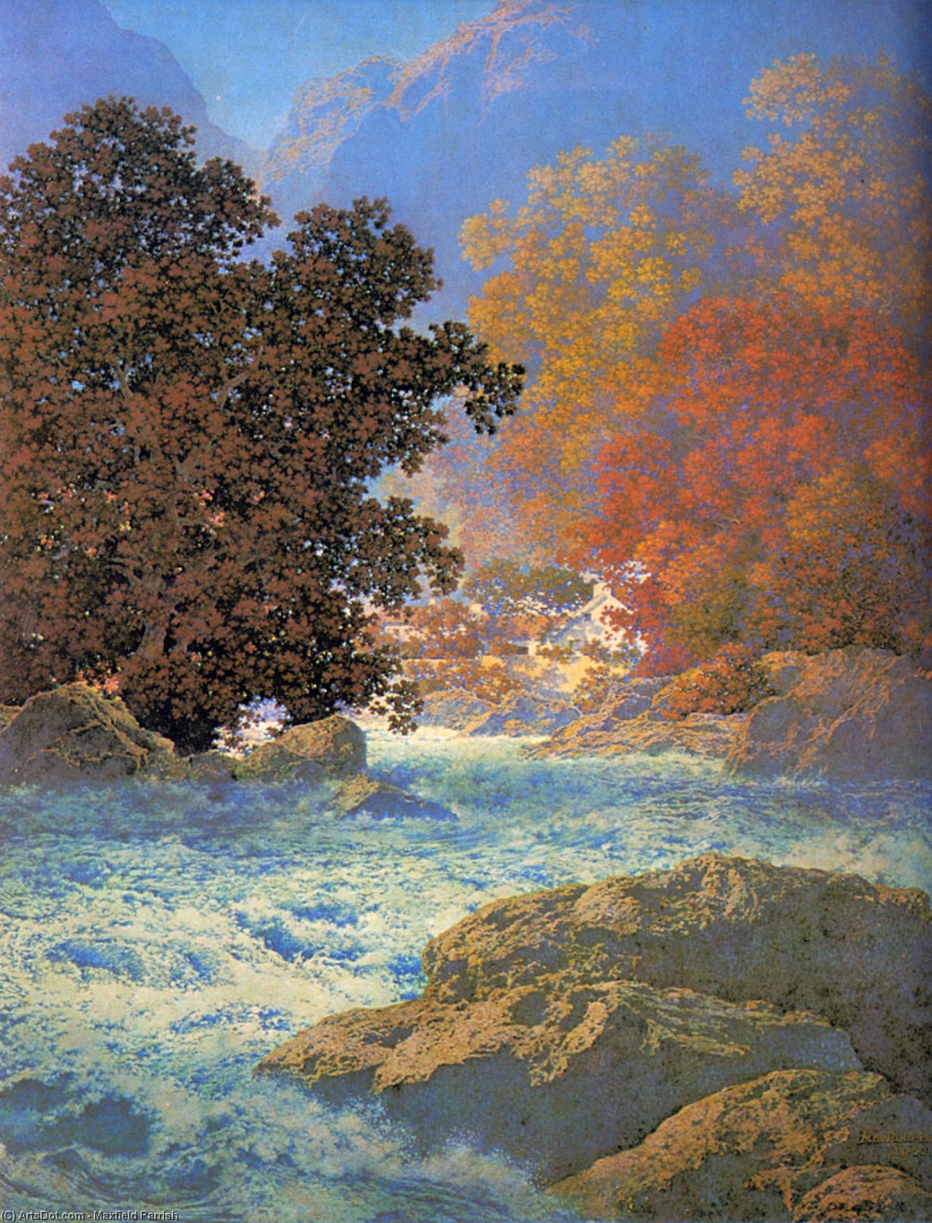 Buy Museum Art Reproductions misty morn by Maxfield Parrish (Inspired By) (1870-1966, United States) | ArtsDot.com