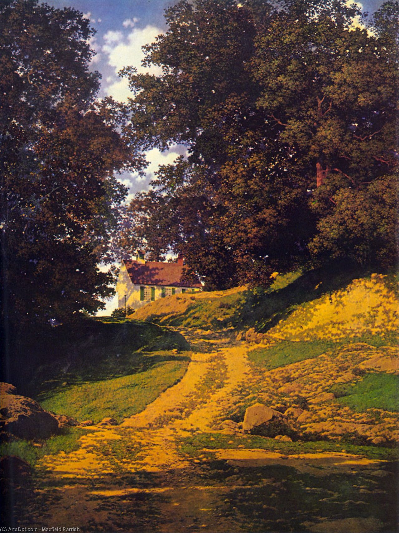 Buy Museum Art Reproductions the country schoolhouse by Maxfield Parrish (Inspired By) (1870-1966, United States) | ArtsDot.com