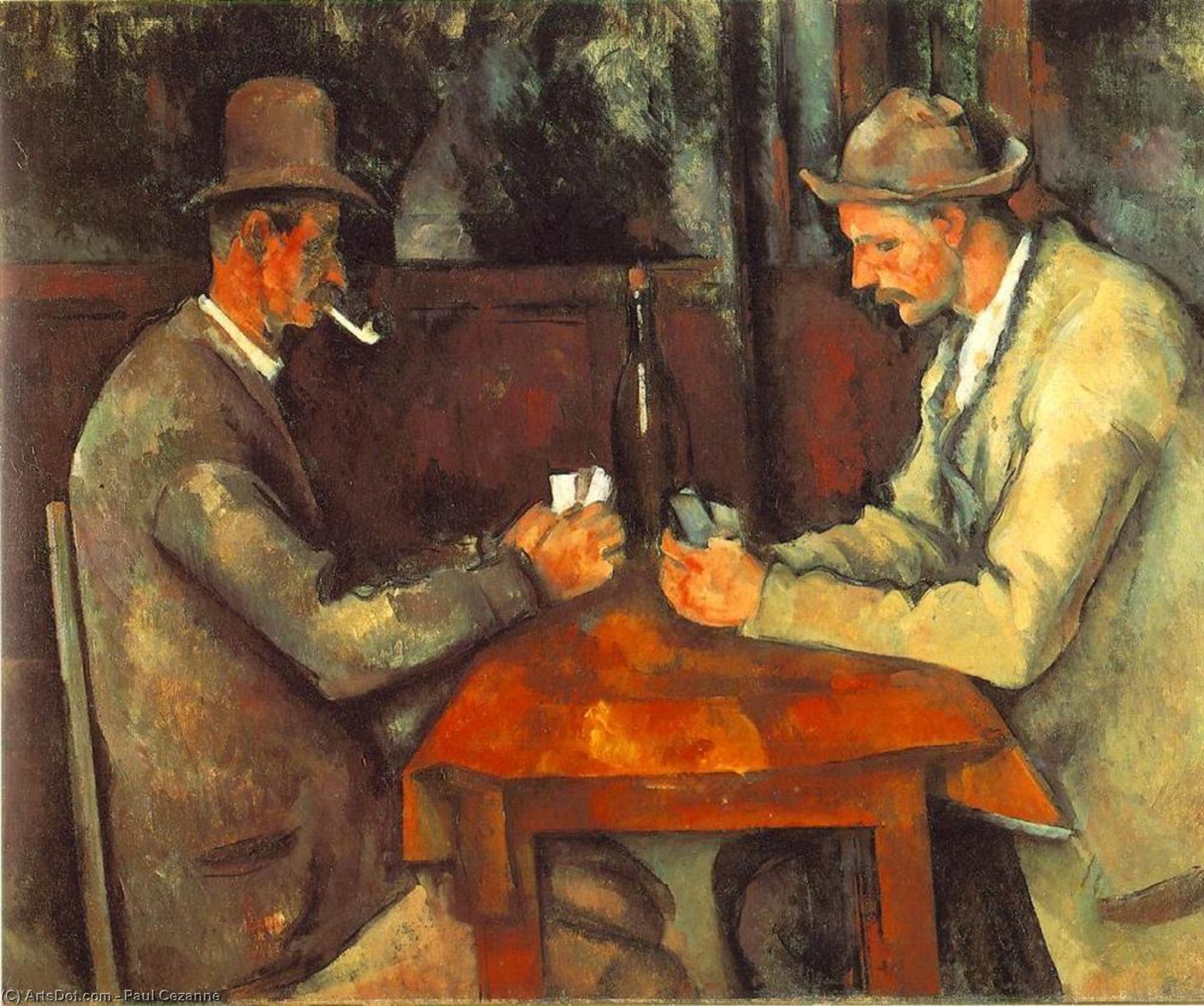 Buy Museum Art Reproductions The Card Players (Louvre) by Paul Cezanne (1839-1906, France) | ArtsDot.com