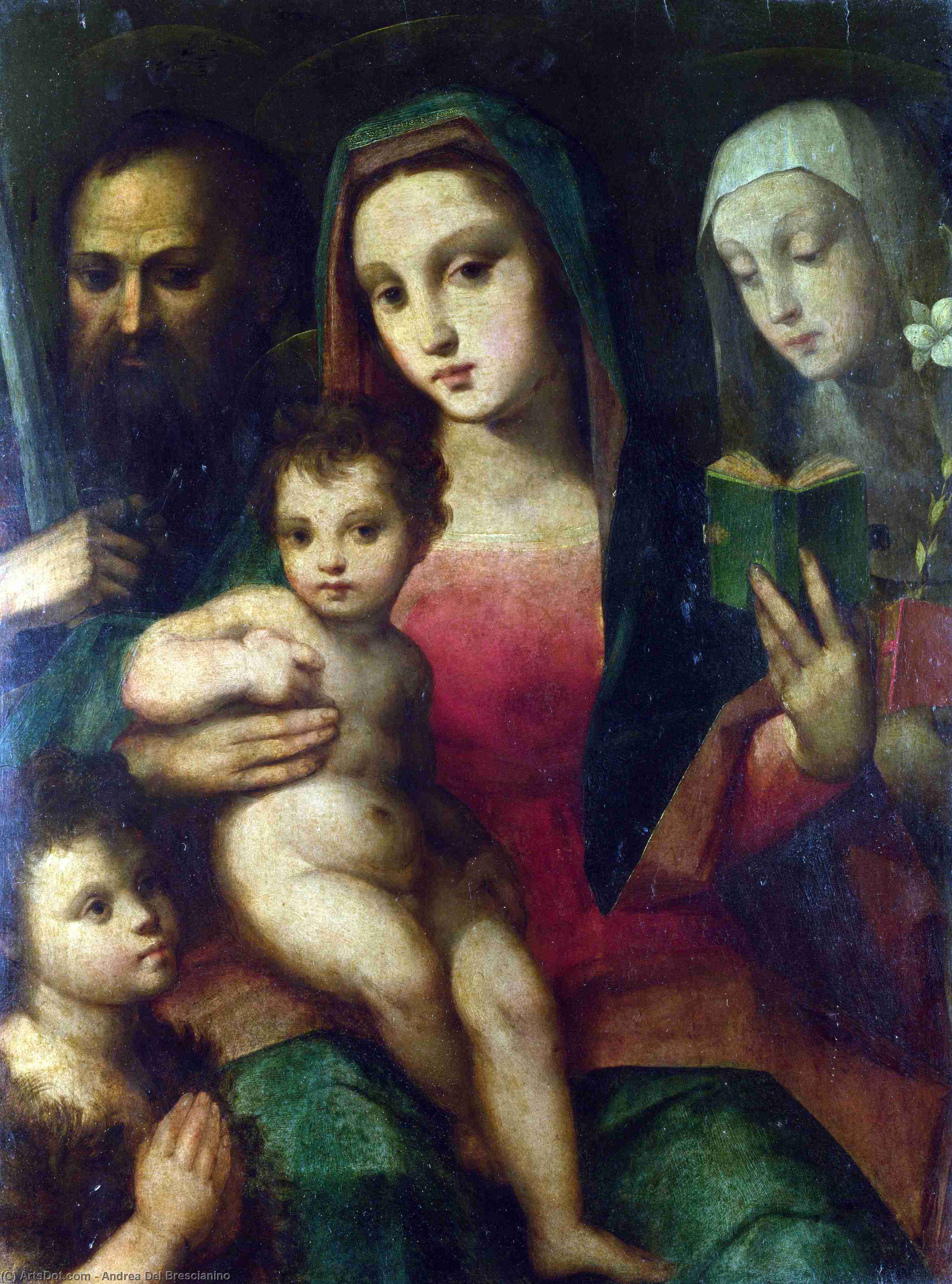 Order Artwork Replica The Madonna and Child with Saints by Andrea Del Brescianino (1487-1525, Italy) | ArtsDot.com