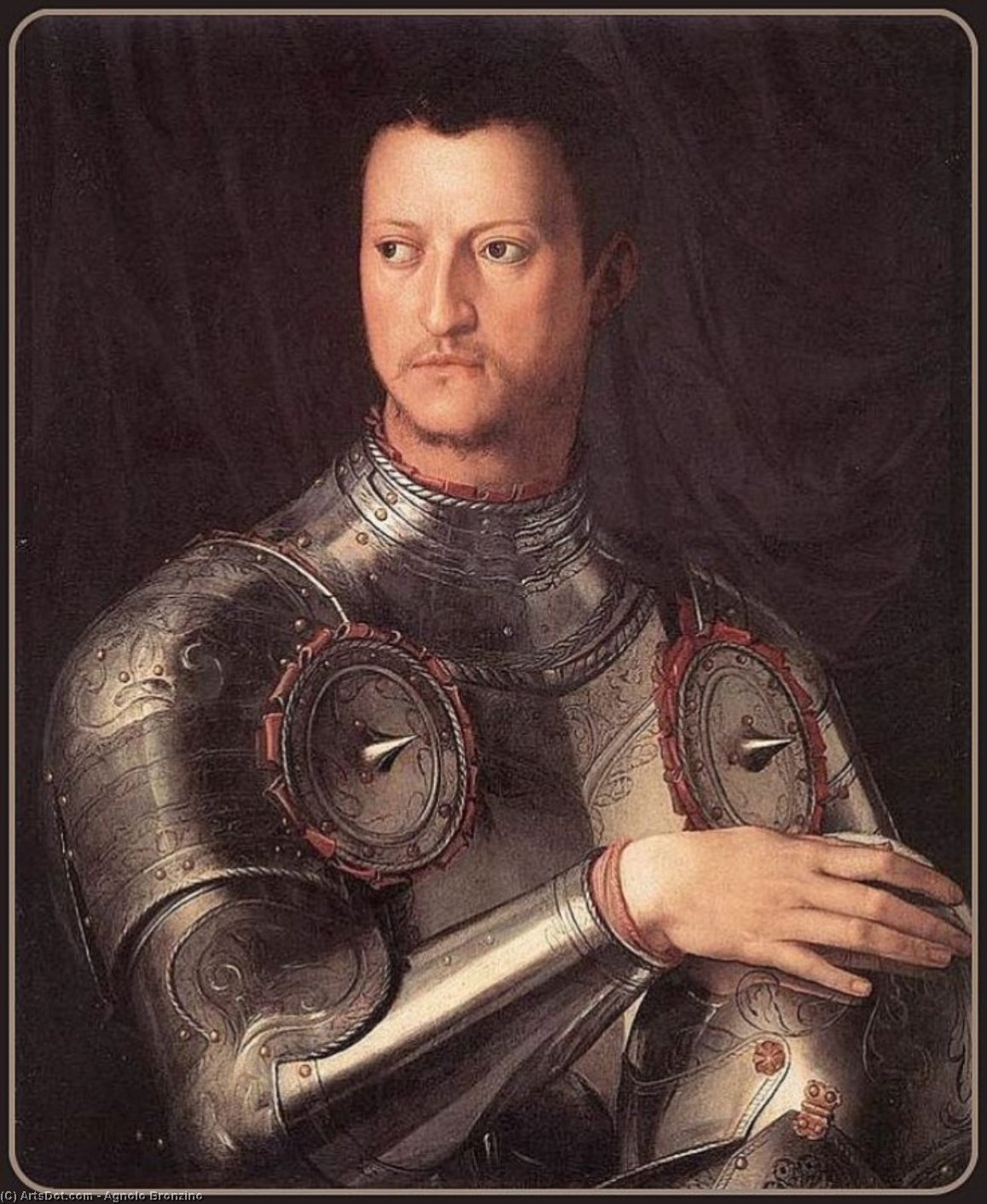 Buy Museum Art Reproductions 1.Portraits of the Medici - Cosimo I de` Medici in Armour by Agnolo Bronzino (1503-1572, Italy) | ArtsDot.com