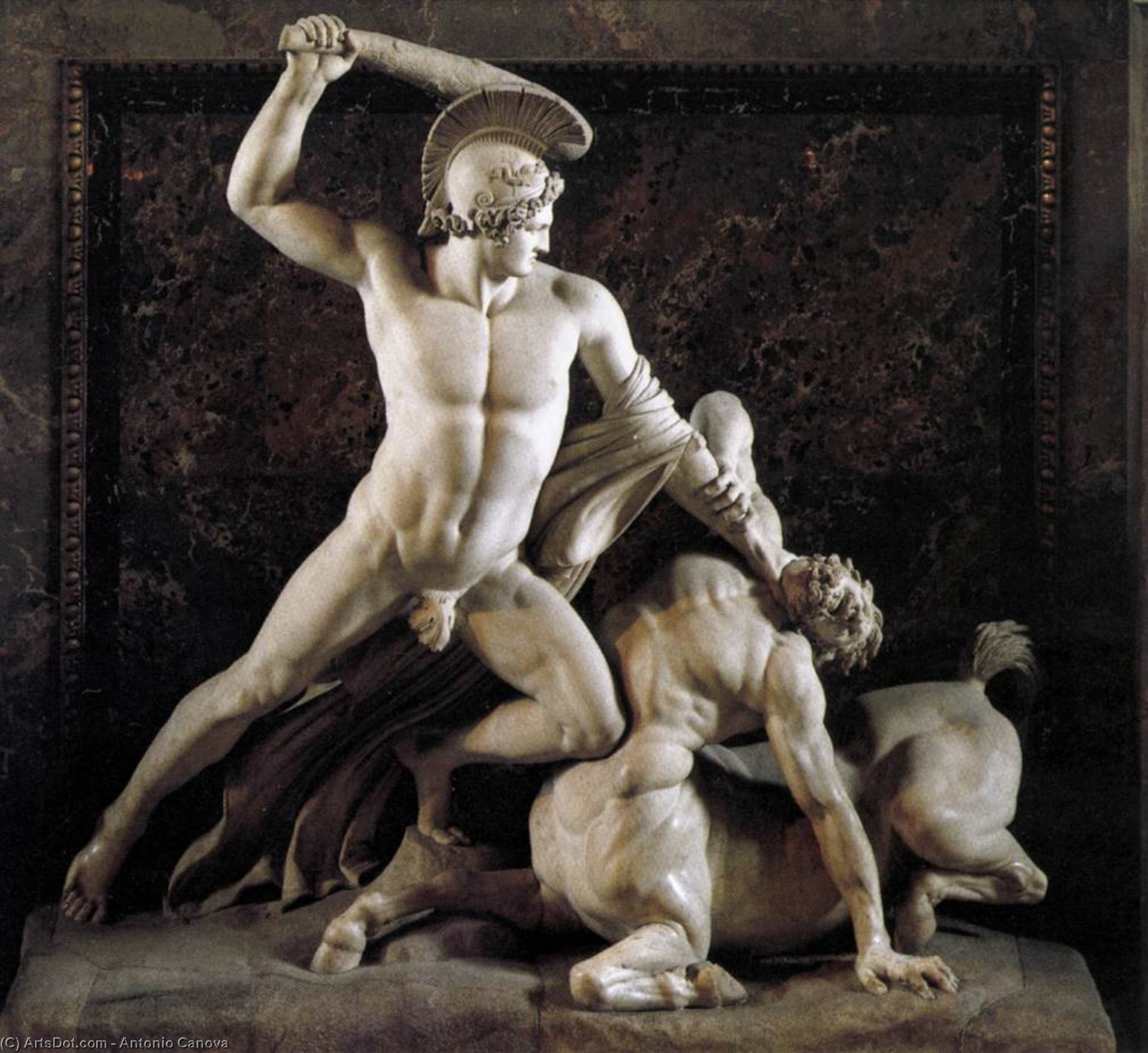 Order Oil Painting Replica Theseus and the Centaur, 1800 by Antonio Canova (1757-1822, Italy) | ArtsDot.com