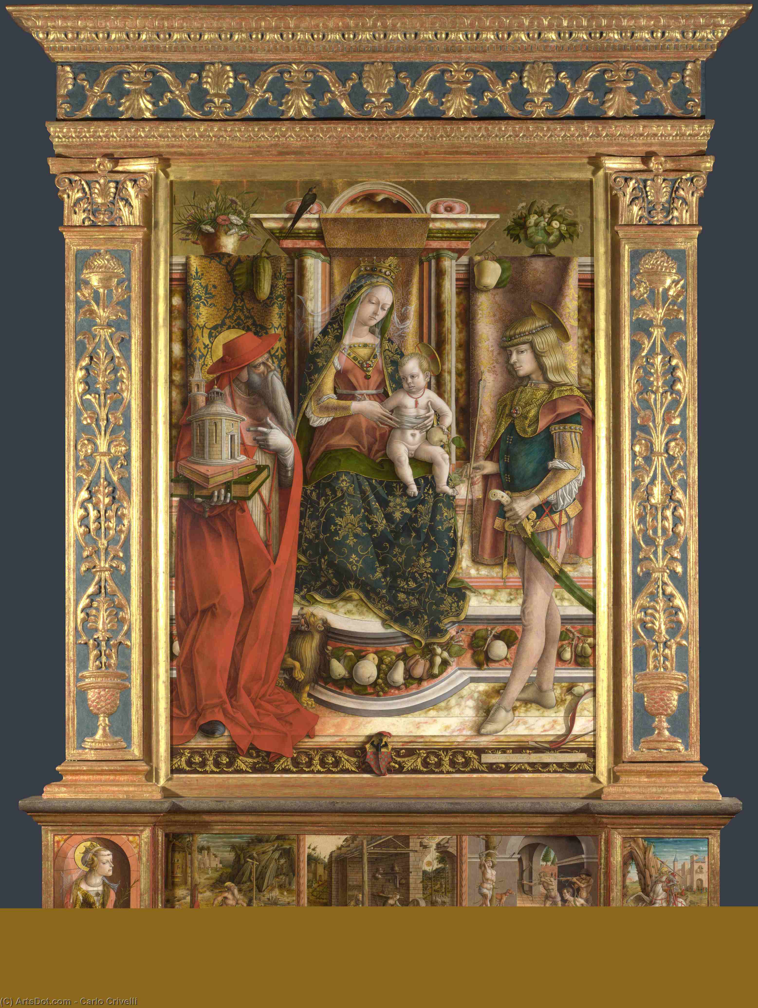 Order Oil Painting Replica Altarpiece from S. Francesco dei Zoccolanti, Matelica by Carlo Crivelli (1435-1495, Italy) | ArtsDot.com