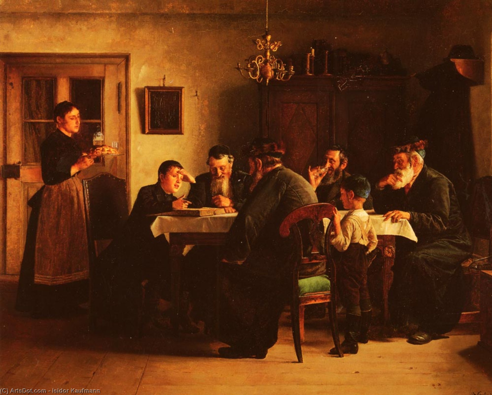 Buy Museum Art Reproductions Discussing the talmud by Isidor Kaufmann (1853-1921, Romania) | ArtsDot.com
