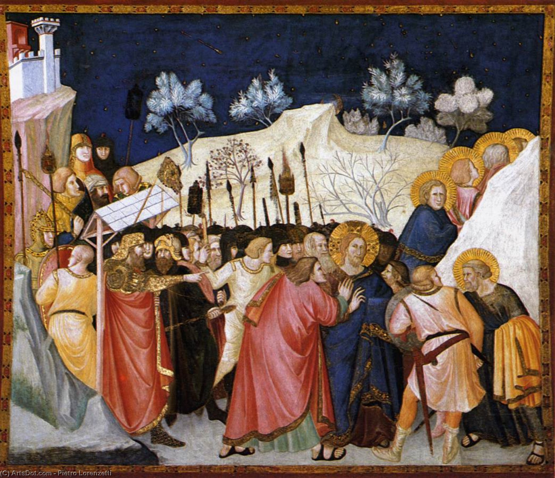 Order Artwork Replica Assisi-vault-The Capture of Christ by Pietro Lorenzetti (1280-1348, Italy) | ArtsDot.com