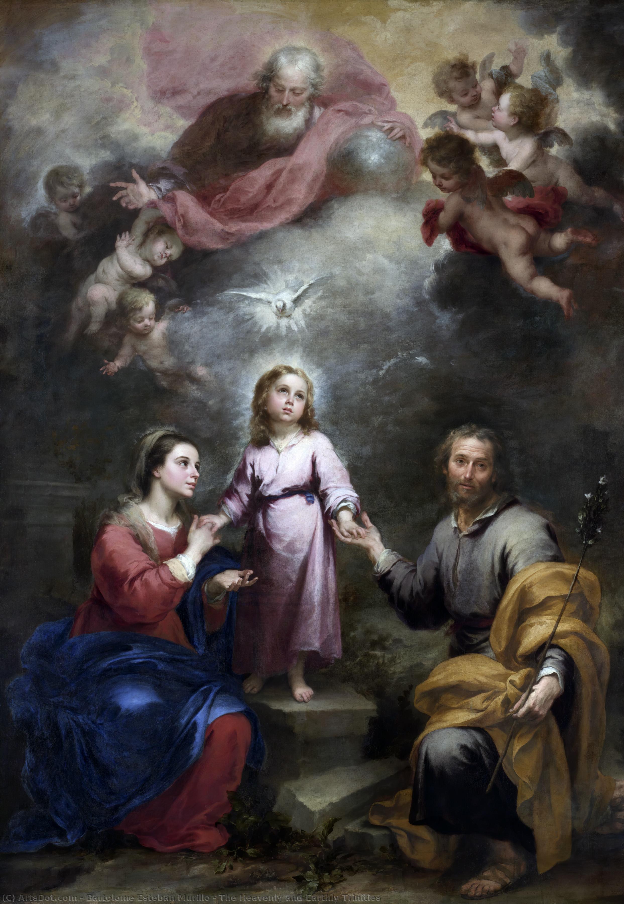 Buy Museum Art Reproductions The Heavenly and Earthly Trinities by Bartolome Esteban Murillo (1618-1682, Spain) | ArtsDot.com