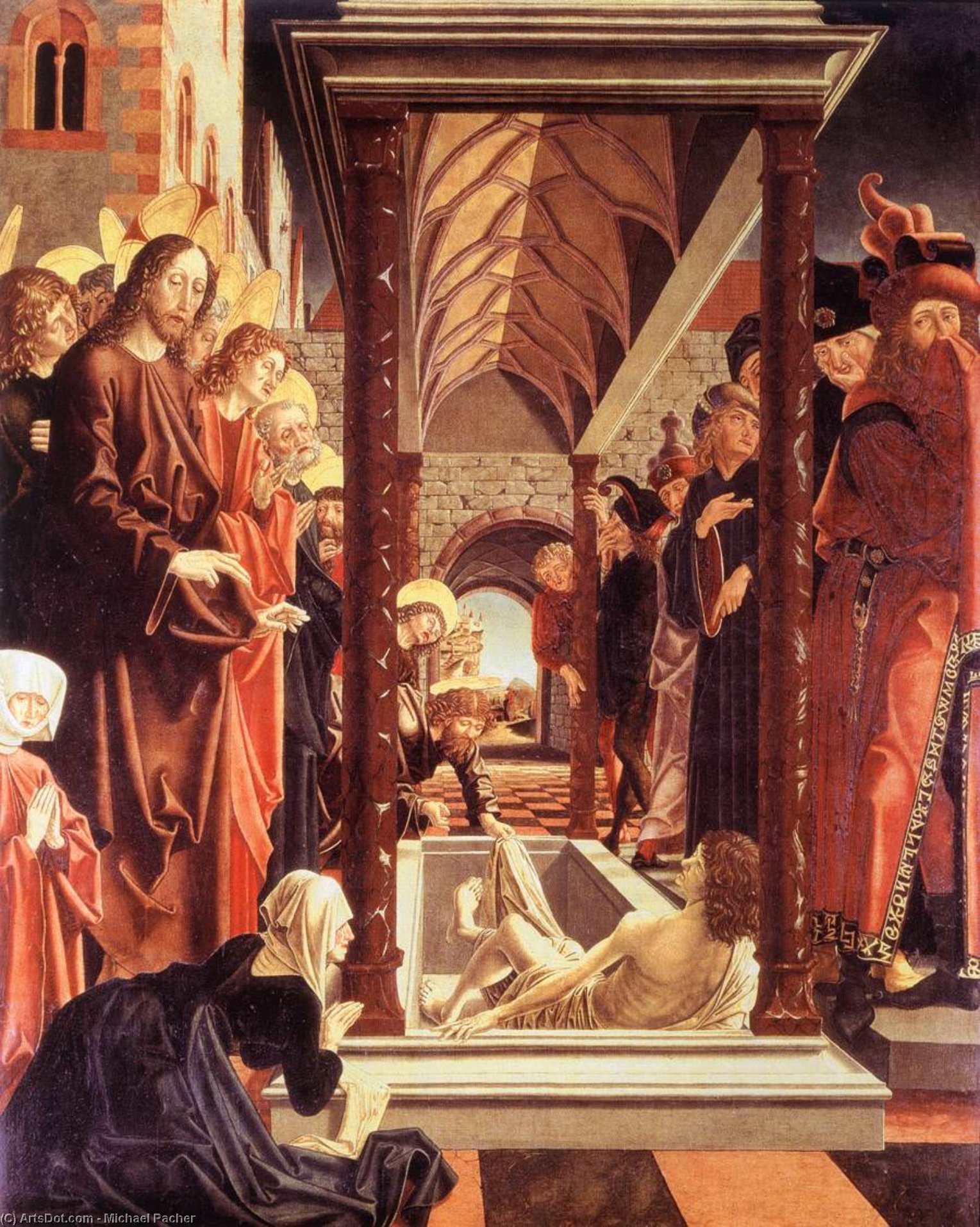 Buy Museum Art Reproductions Resurrection of Lazar by Michael Pacher (1435-1498, Italy) | ArtsDot.com