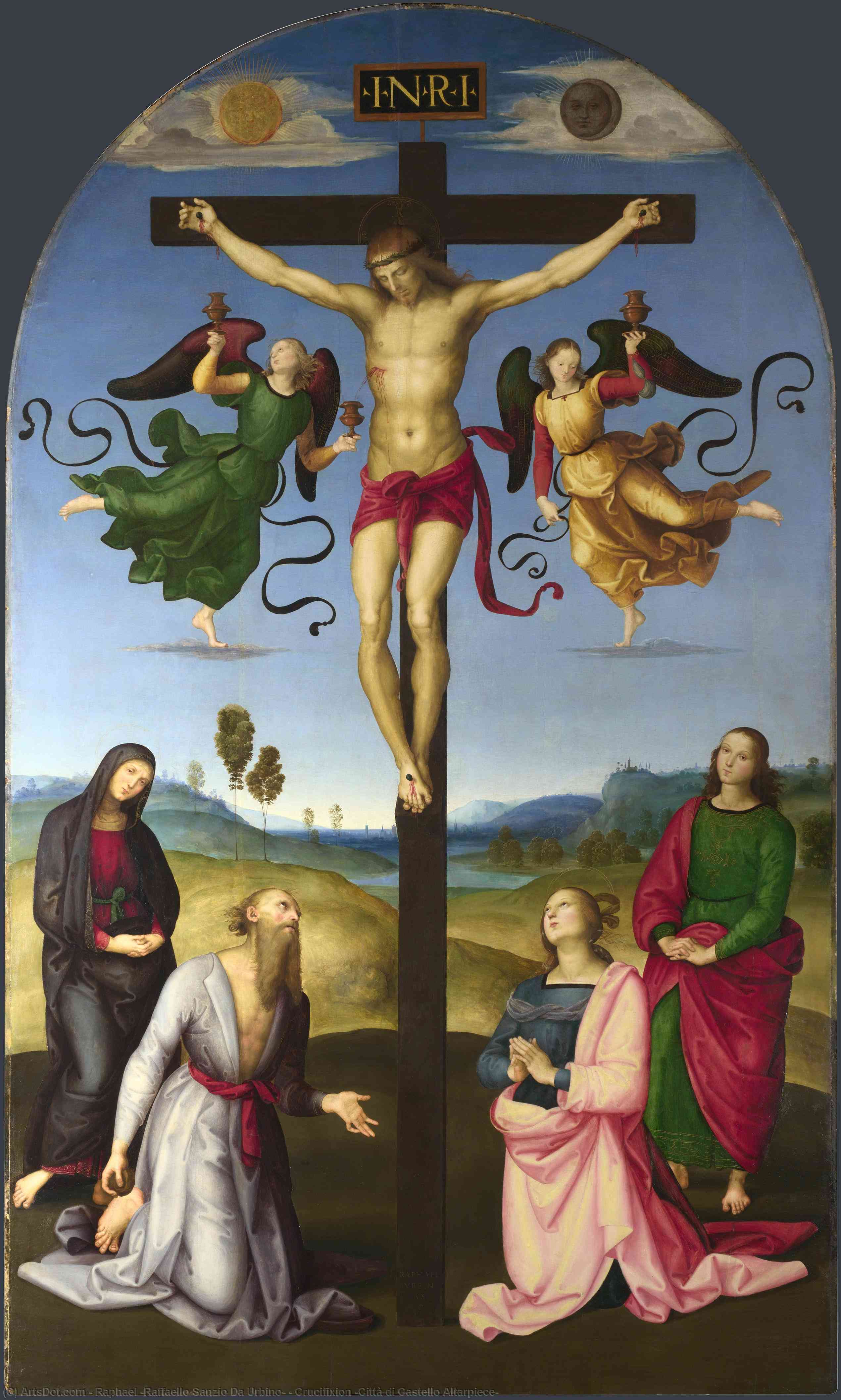 Order Oil Painting Replica Crucifixion (Città di Castello Altarpiece) by Raphael (Raffaello Sanzio Da Urbino) (1483-1520, Italy) | ArtsDot.com