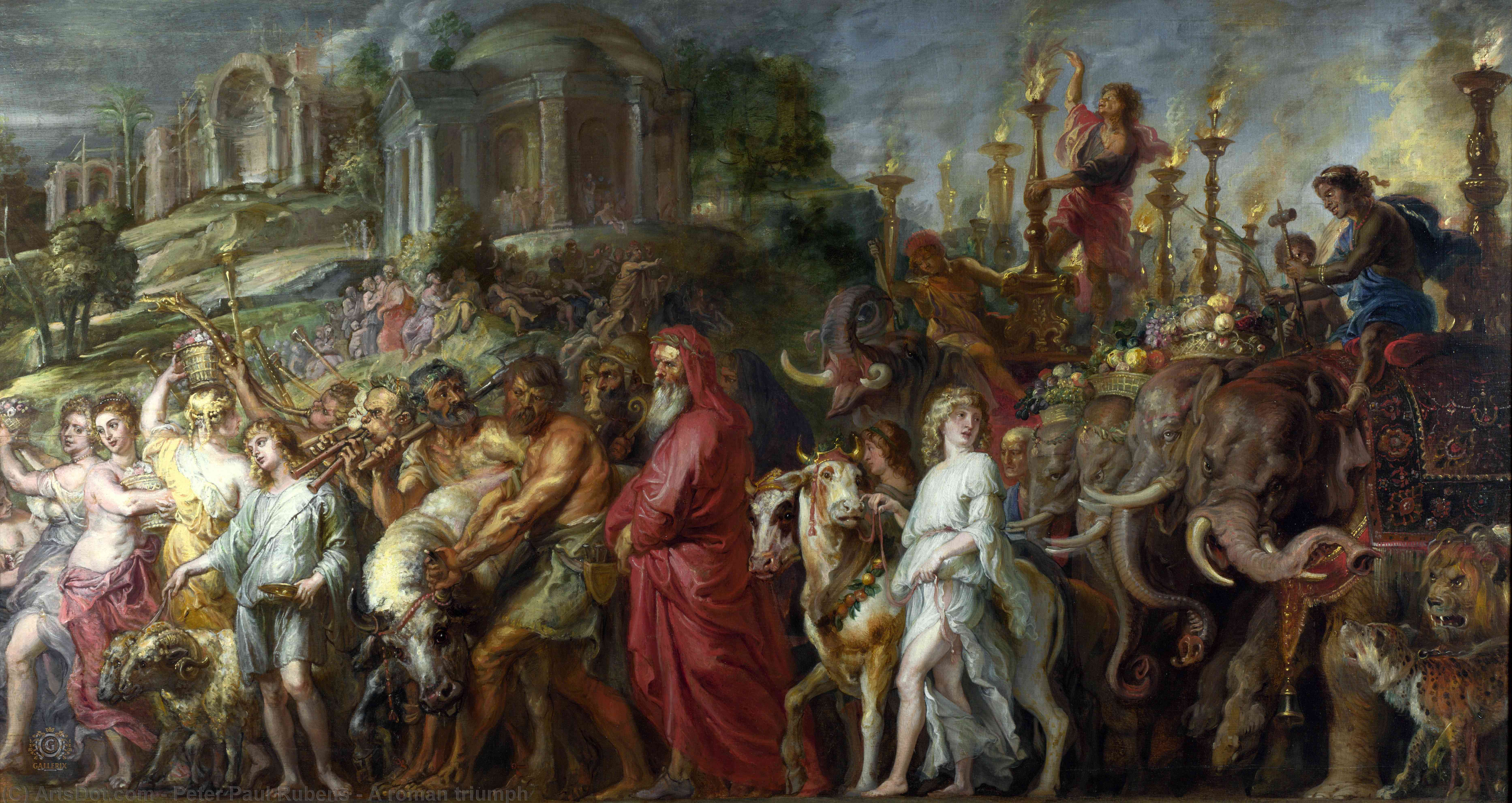 Order Oil Painting Replica A roman triumph by Peter Paul Rubens (1577-1640, Germany) | ArtsDot.com