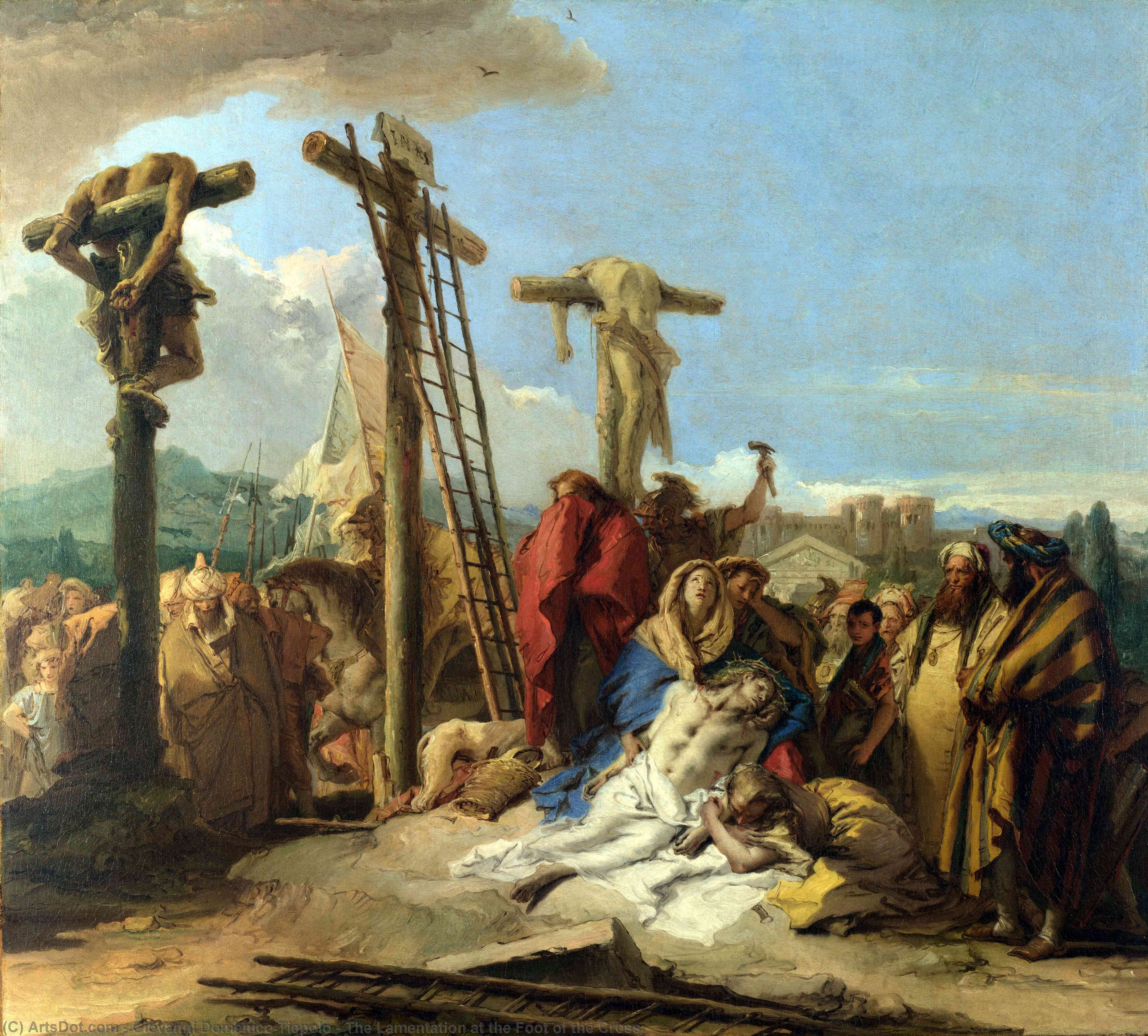 Buy Museum Art Reproductions The Lamentation at the Foot of the Cross by Giovanni Domenico Tiepolo (2007-1770, Italy) | ArtsDot.com