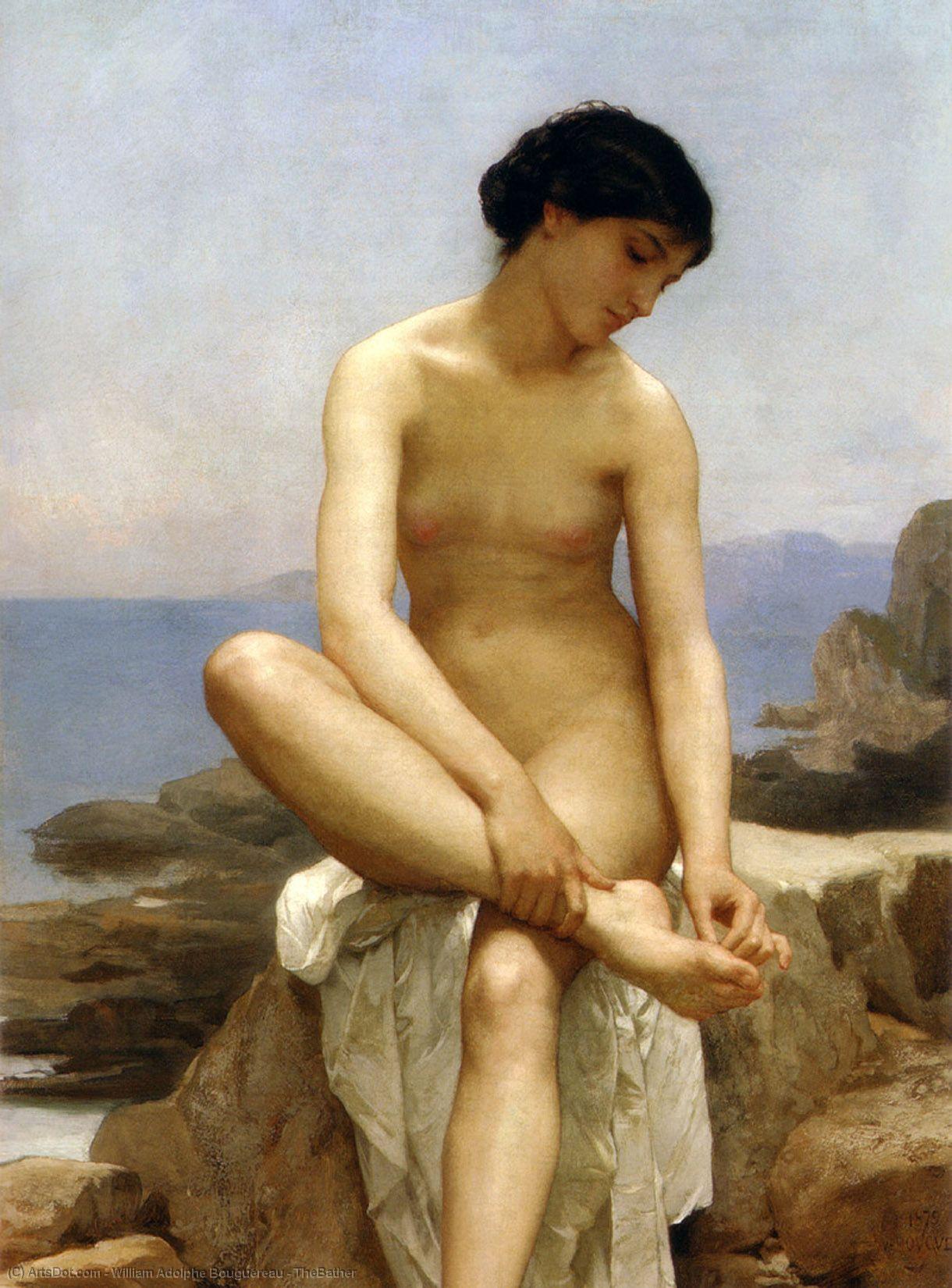 Order Paintings Reproductions TheBather, 1879 by William Adolphe Bouguereau (1825-1905, France) | ArtsDot.com