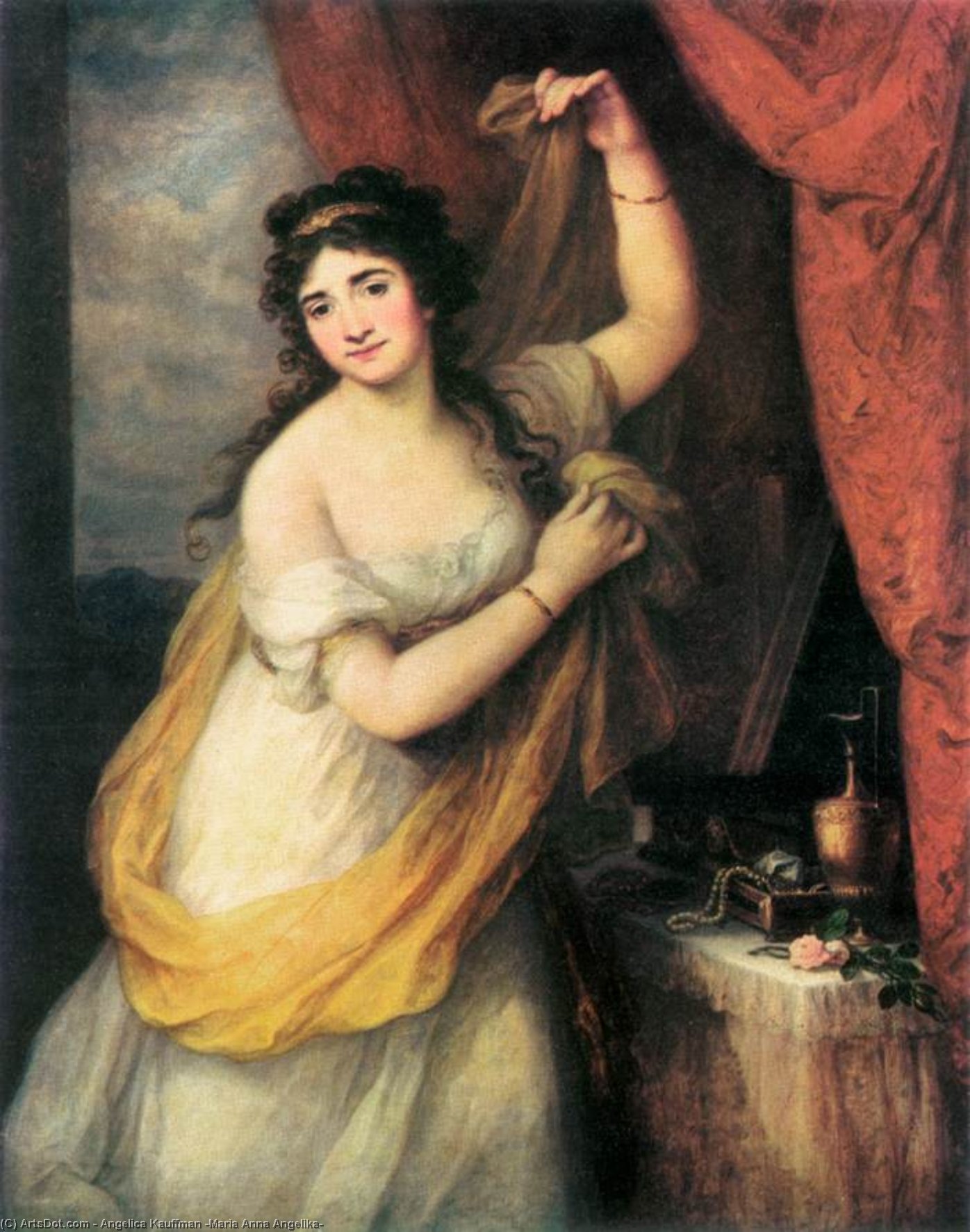Order Oil Painting Replica angelica portrait of a woman, 1795 by Angelica Kauffmann (Maria Anna Angelika) (1741-1807) | ArtsDot.com