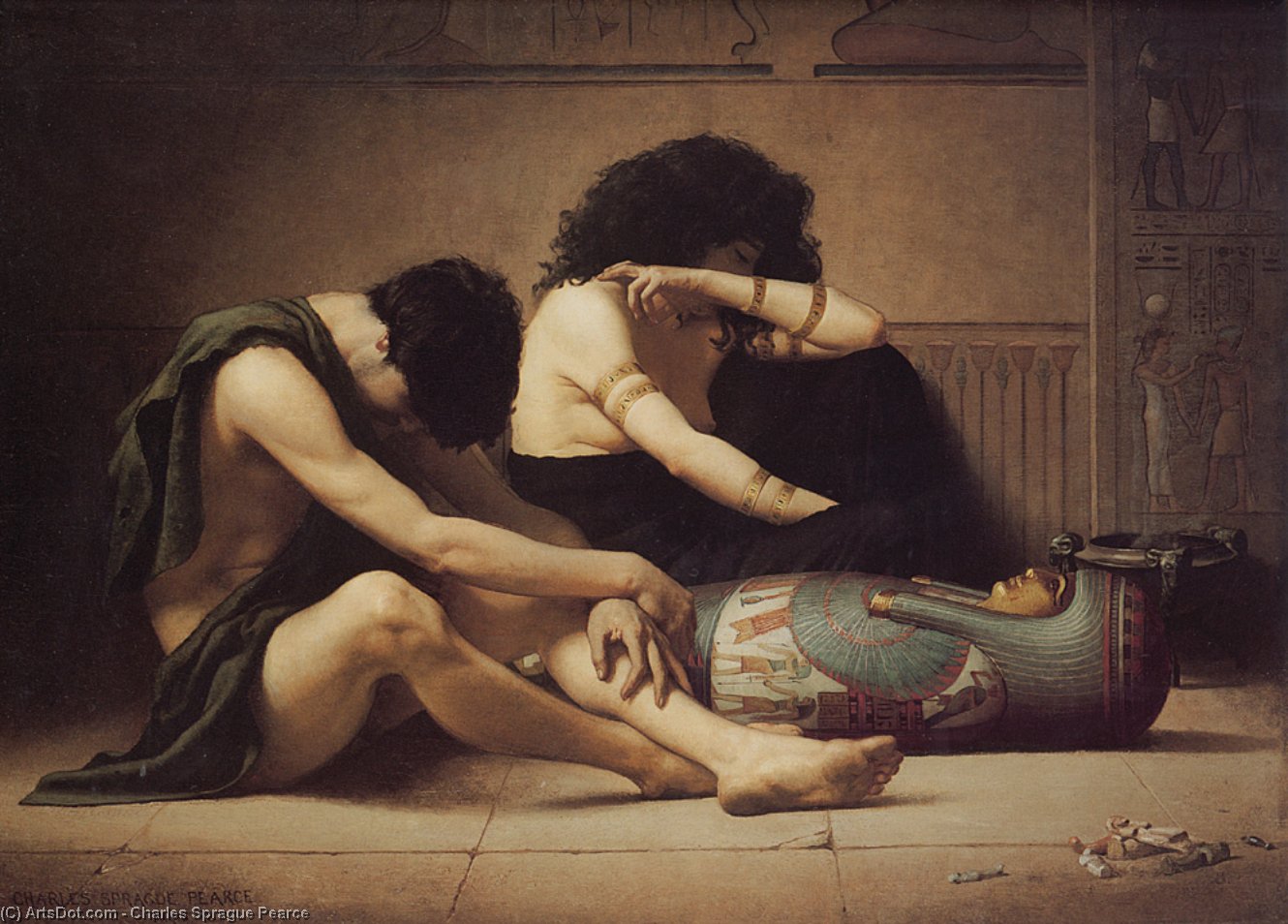 Buy Museum Art Reproductions C S The Death of the First Born by Charles Sprague Pearce (1851-1914, United States) | ArtsDot.com