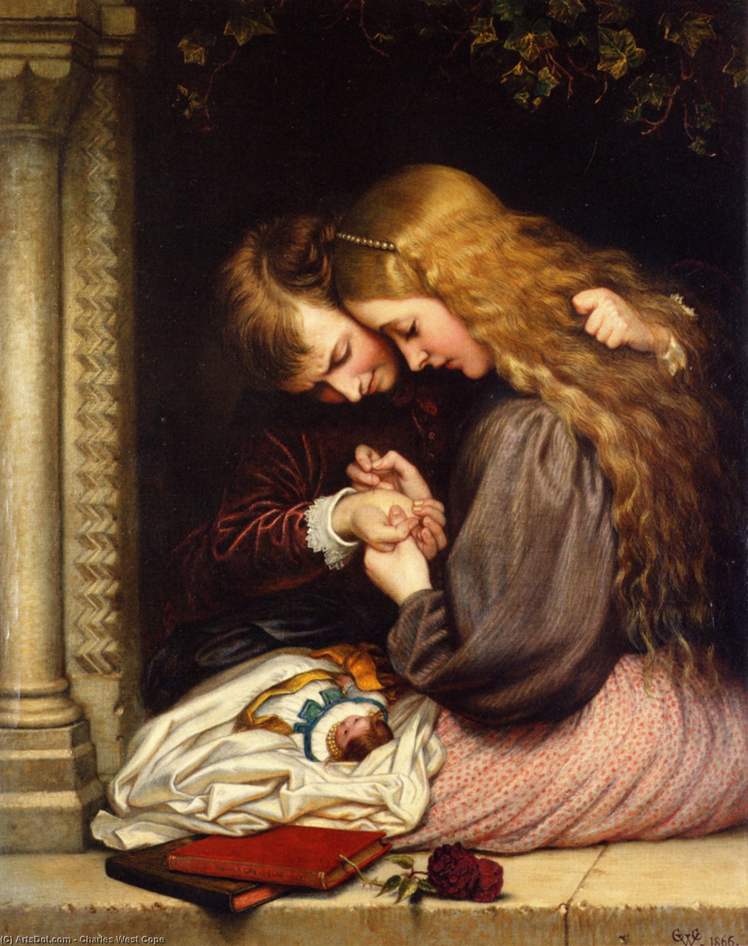 Buy Museum Art Reproductions The thorn, 1866 by Charles West Cope (1811-1890, United Kingdom) | ArtsDot.com