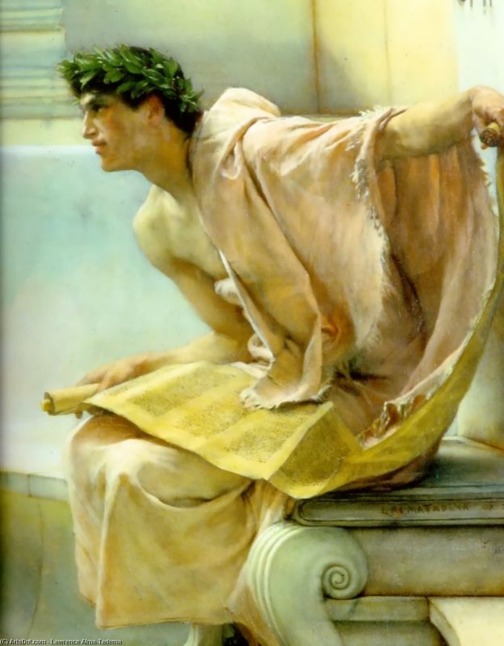 Order Oil Painting Replica A reading from homer detail by Lawrence Alma-Tadema | ArtsDot.com
