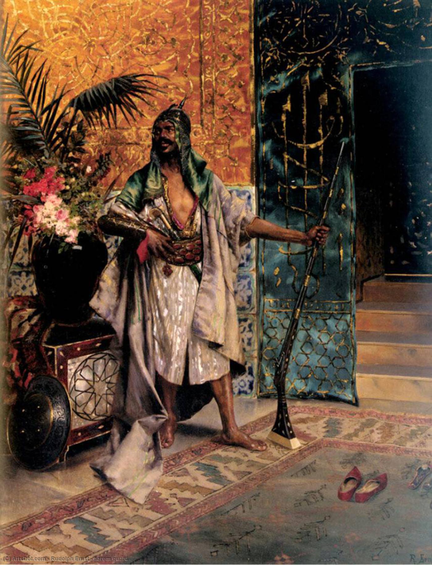 Order Oil Painting Replica harem guard by Rudolph Ernst (1854-1932, Austria) | ArtsDot.com