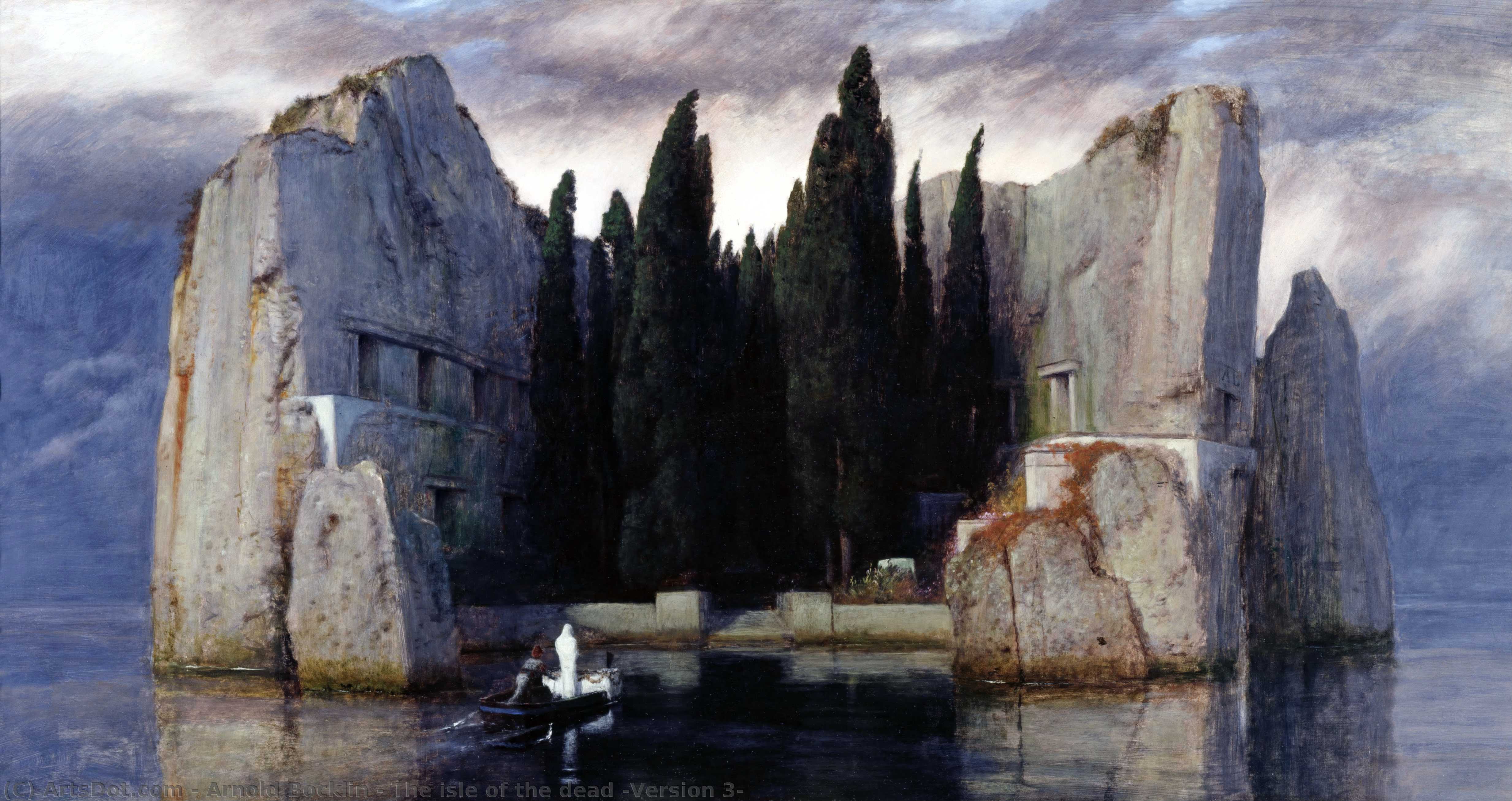 Buy Museum Art Reproductions The isle of the dead (Version 3), 1883 by Arnold Bocklin (1827-1901, Switzerland) | ArtsDot.com