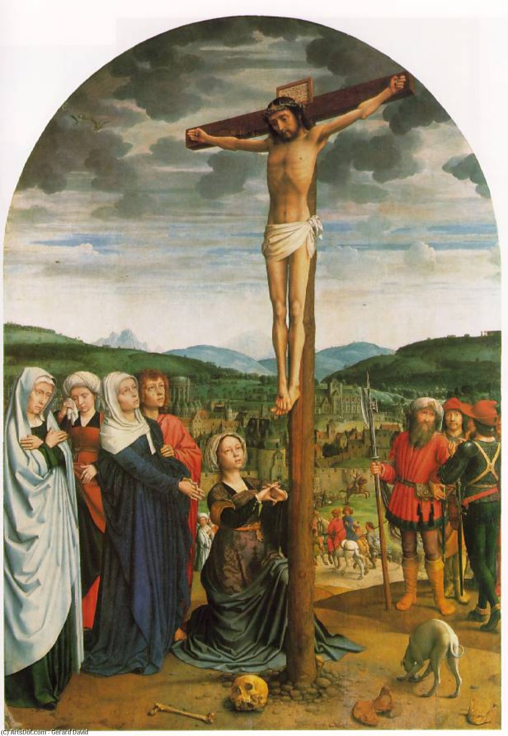 Order Oil Painting Replica The crucifixion, ca Gemaeldegaler, 1515 by Gerard David (1450-1523, Netherlands) | ArtsDot.com