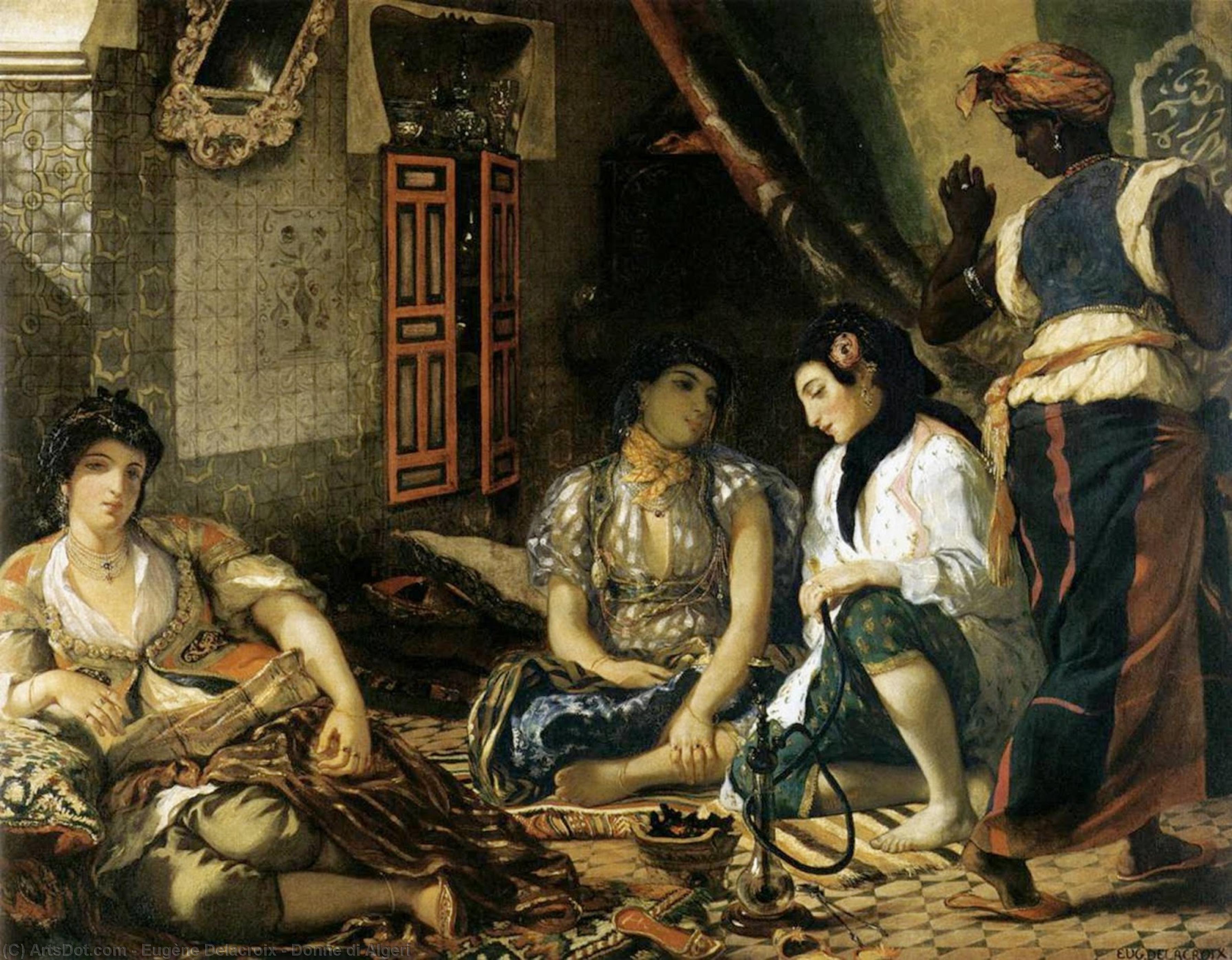 Buy Museum Art Reproductions Donne di Algeri by Eugène Delacroix (1798-1863, France) | ArtsDot.com