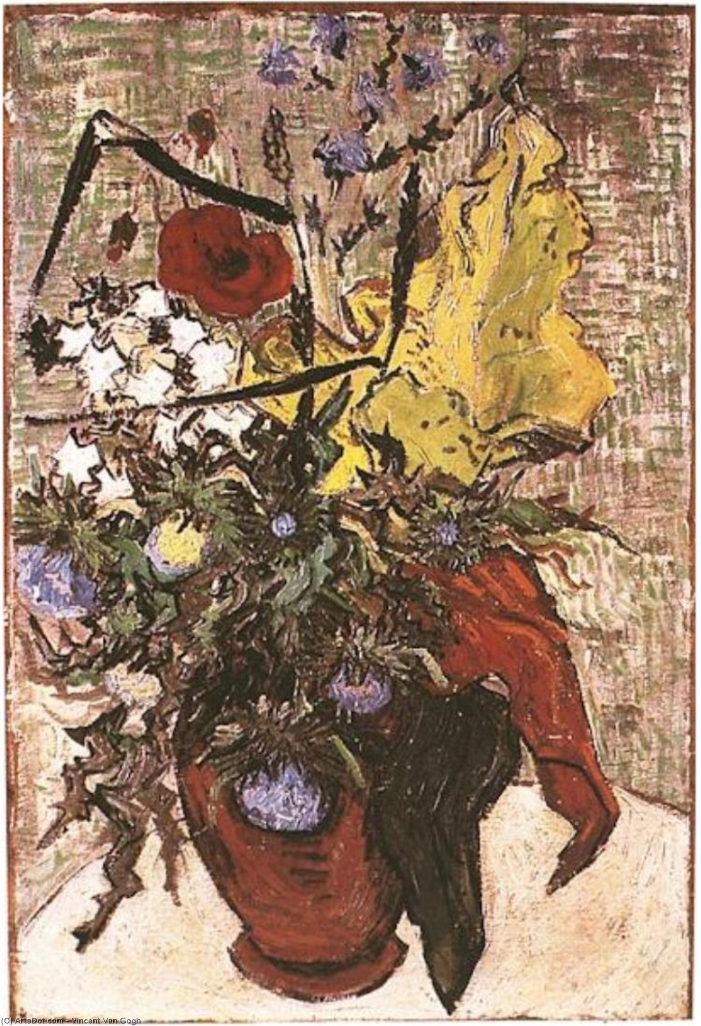 Buy Museum Art Reproductions Fleurs des champs dans un vase by Vincent Van Gogh (1853-1890, Netherlands) | ArtsDot.com
