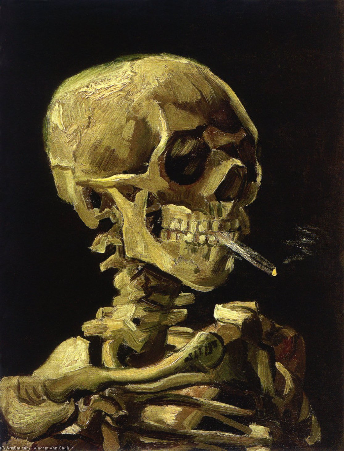 Order Artwork Replica Skull cigarette by Vincent Van Gogh (1853-1890, Netherlands) | ArtsDot.com