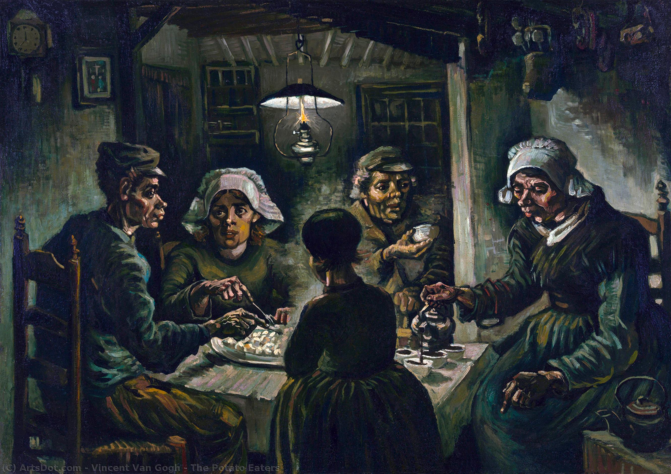 Order Art Reproductions The Potato Eaters, 1885 by Vincent Van Gogh (1853-1890, Netherlands) | ArtsDot.com