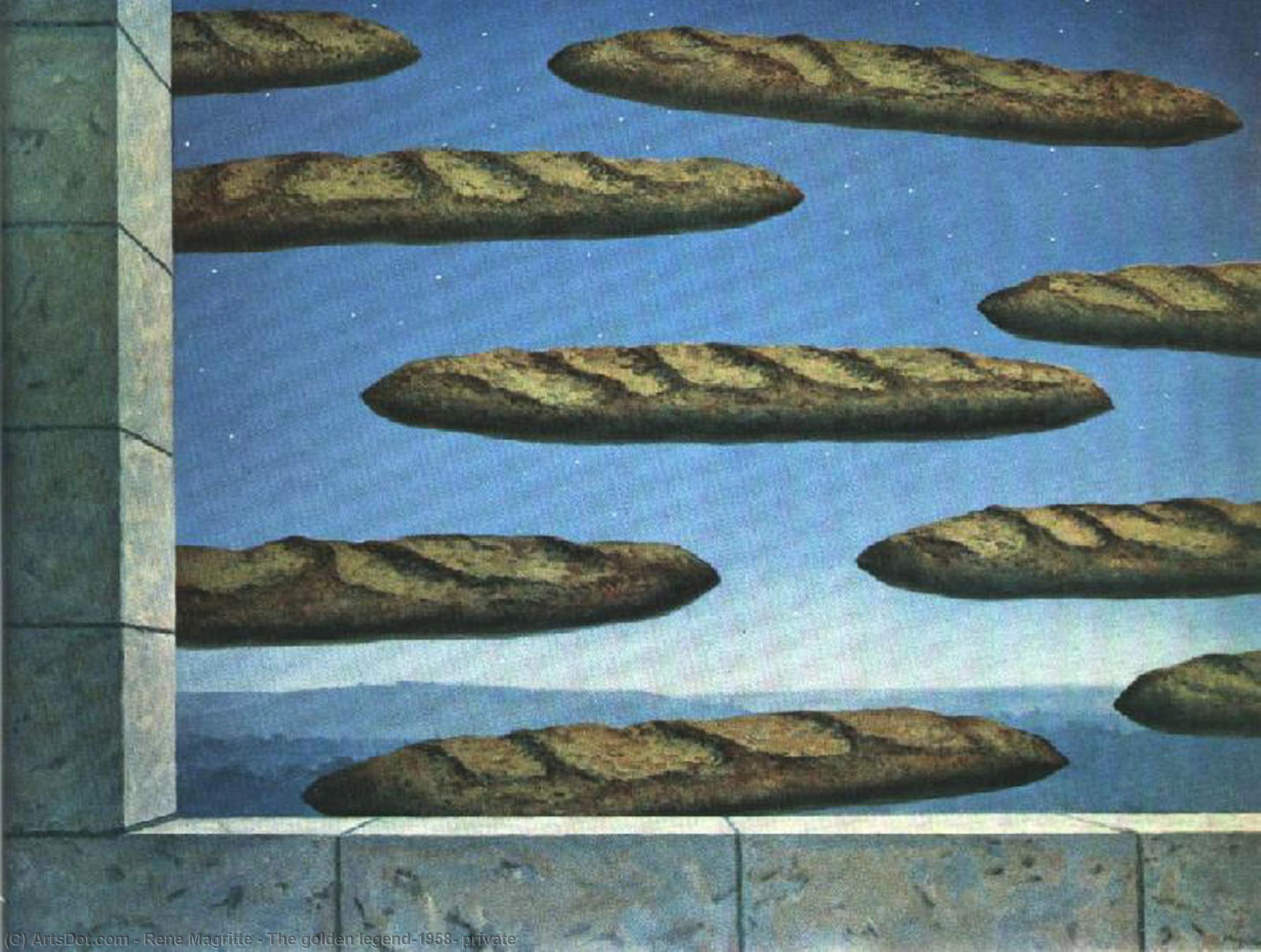Order Paintings Reproductions The golden legend,1958, private by Rene Magritte (Inspired By) (1898-1967, Belgium) | ArtsDot.com