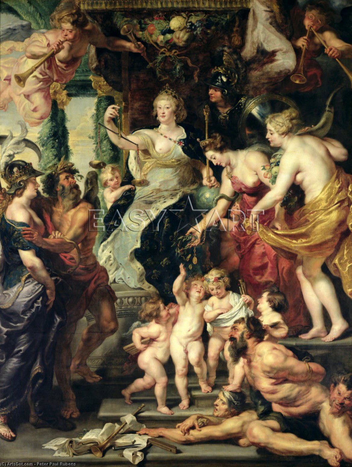Order Artwork Replica The Happiness of the Regency Louvre, 1625 by Peter Paul Rubens (1577-1640, Germany) | ArtsDot.com
