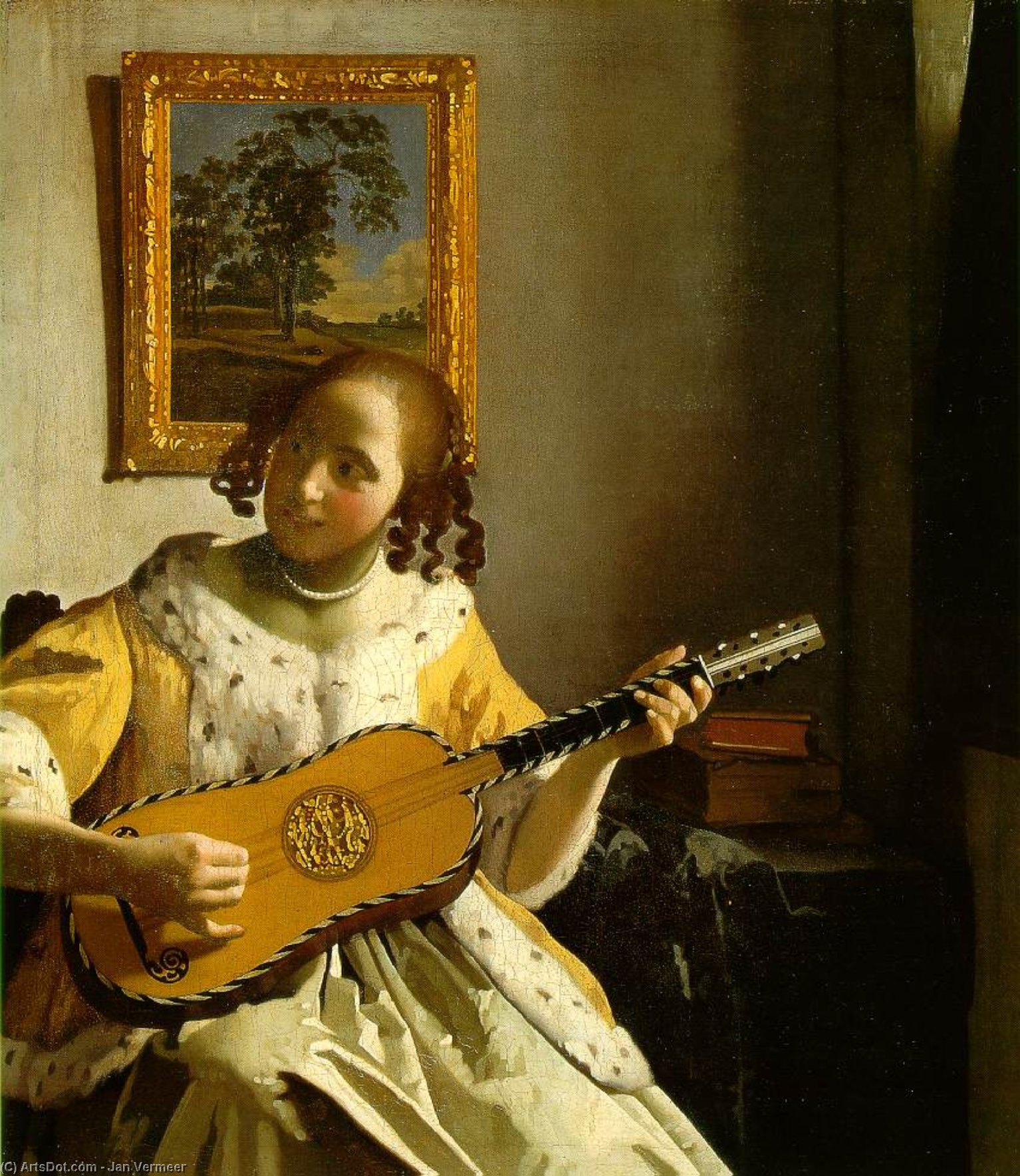 Order Artwork Replica Guitar player by Johannes Vermeer (1632-1675, Netherlands) | ArtsDot.com