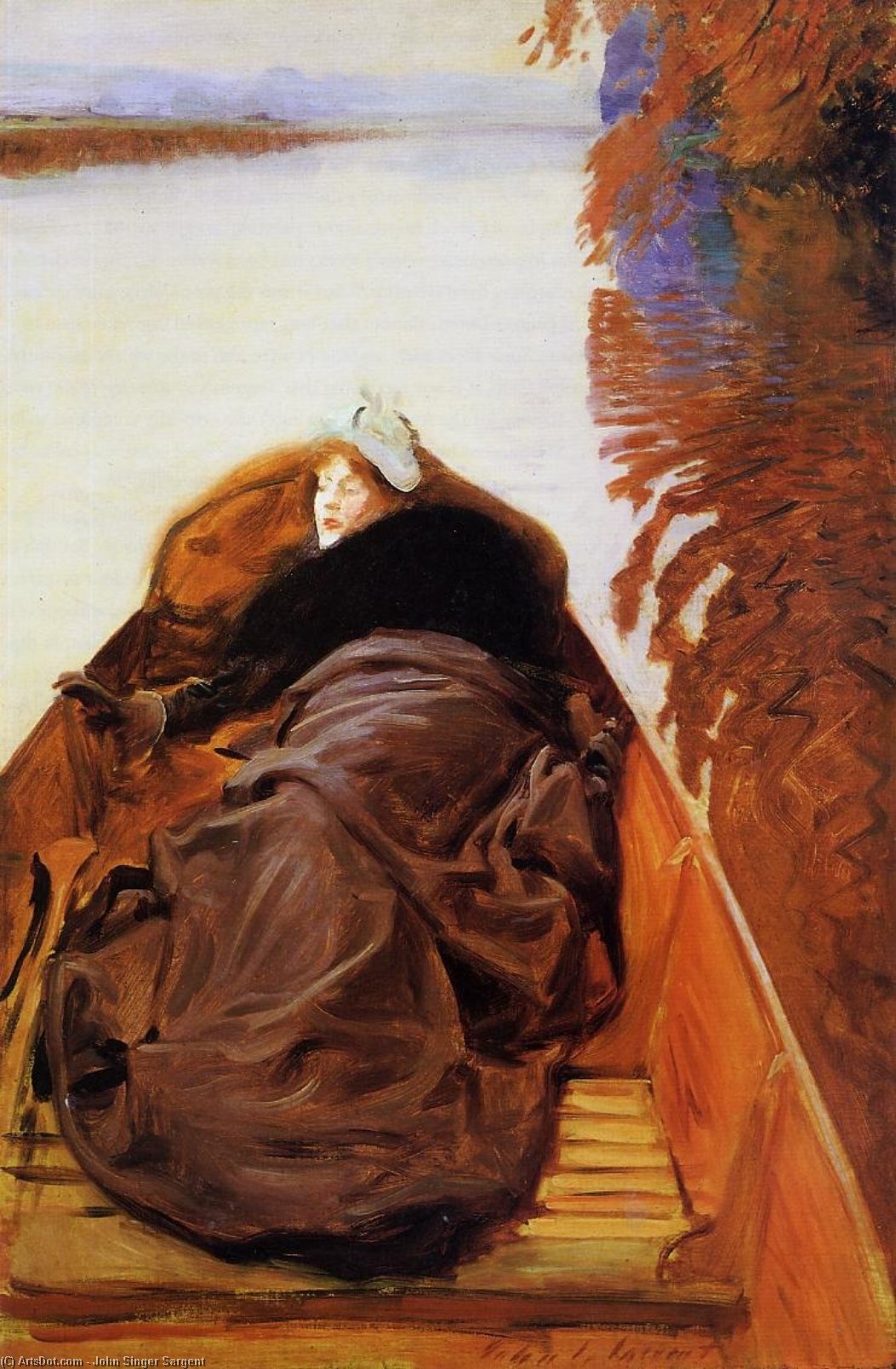 Order Art Reproductions Autumn on the River (Miss Violet Sargent) by John Singer Sargent (1856-1925, Italy) | ArtsDot.com