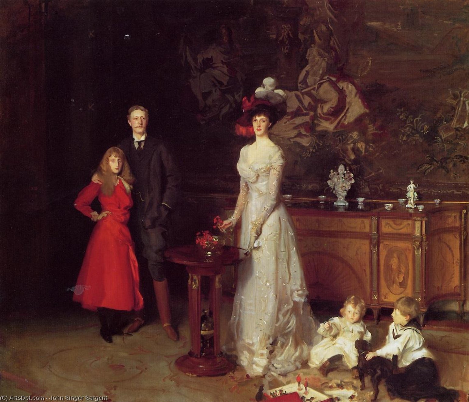 Buy Museum Art Reproductions Sir George Sitwell, Lady Sitwell and Family by John Singer Sargent (1856-1925, Italy) | ArtsDot.com