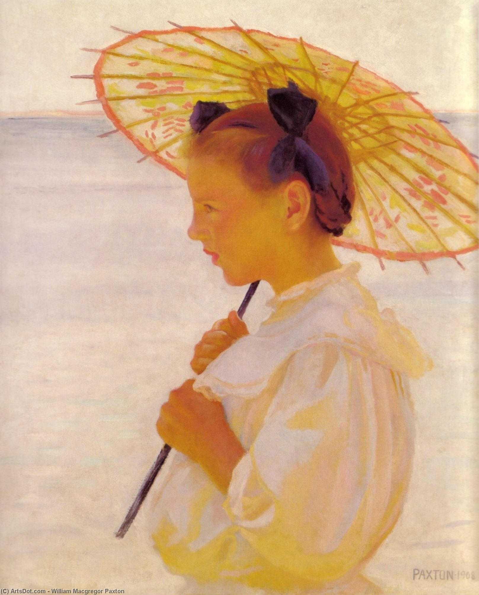 Buy Museum Art Reproductions The chinese parasol by William Macgregor Paxton (1869-1941, United States) | ArtsDot.com
