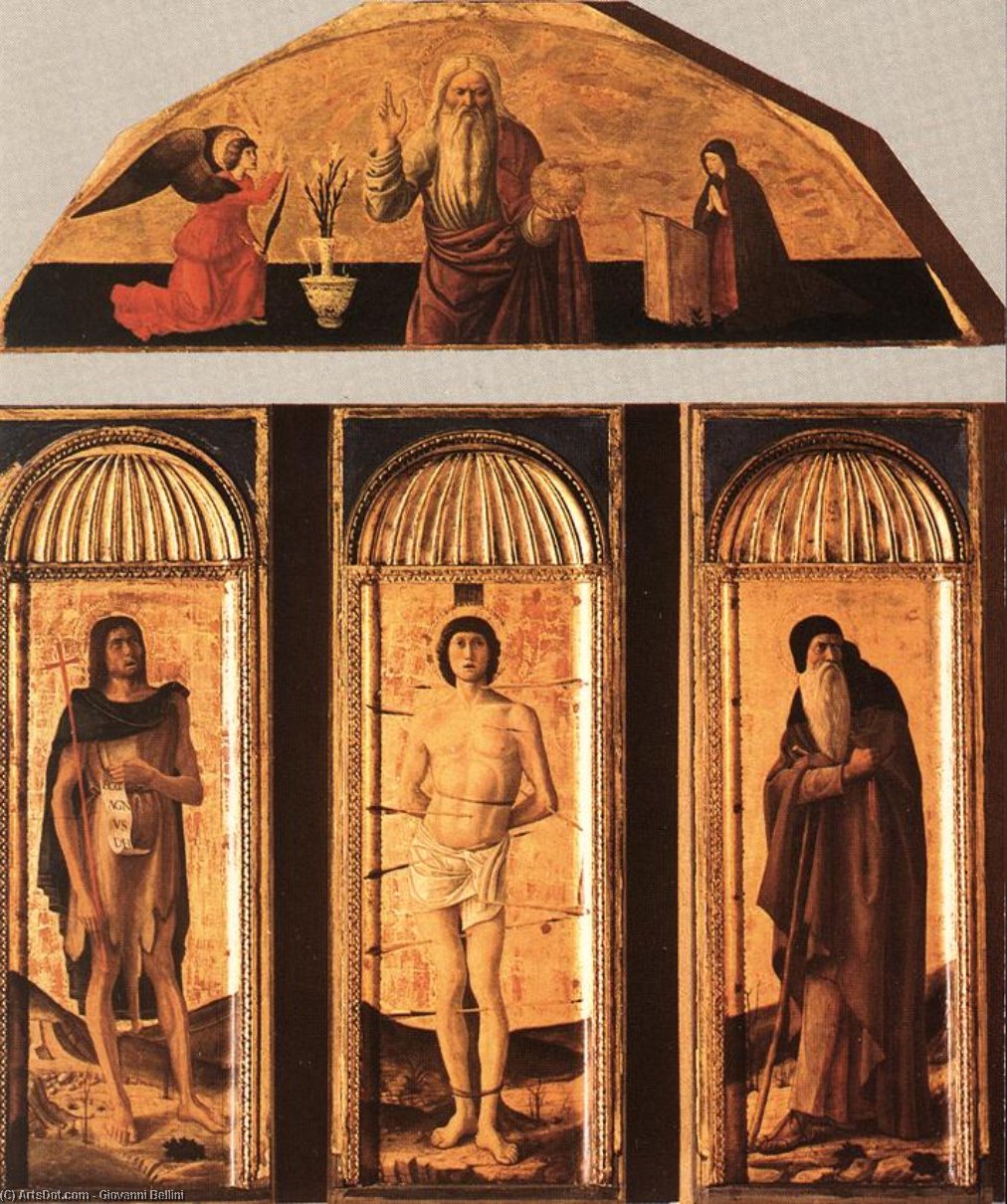 Buy Museum Art Reproductions St sebastian triptych by Giovanni Bellini (1433-1516, Italy) | ArtsDot.com