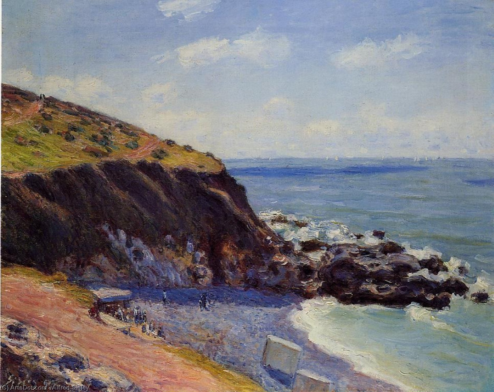 Order Oil Painting Replica Lady`s cove - langland bay, morning by Alfred Sisley (1839-1899, France) | ArtsDot.com