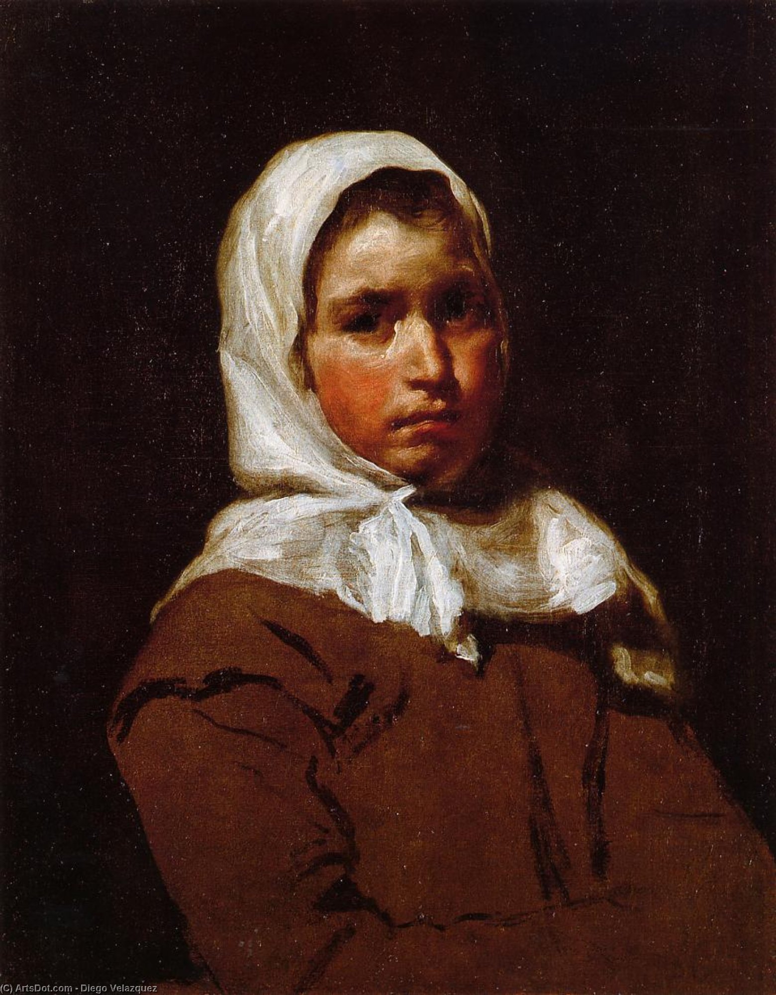 Order Art Reproductions Young peasant girl by Diego Velazquez (1599-1660, Spain) | ArtsDot.com