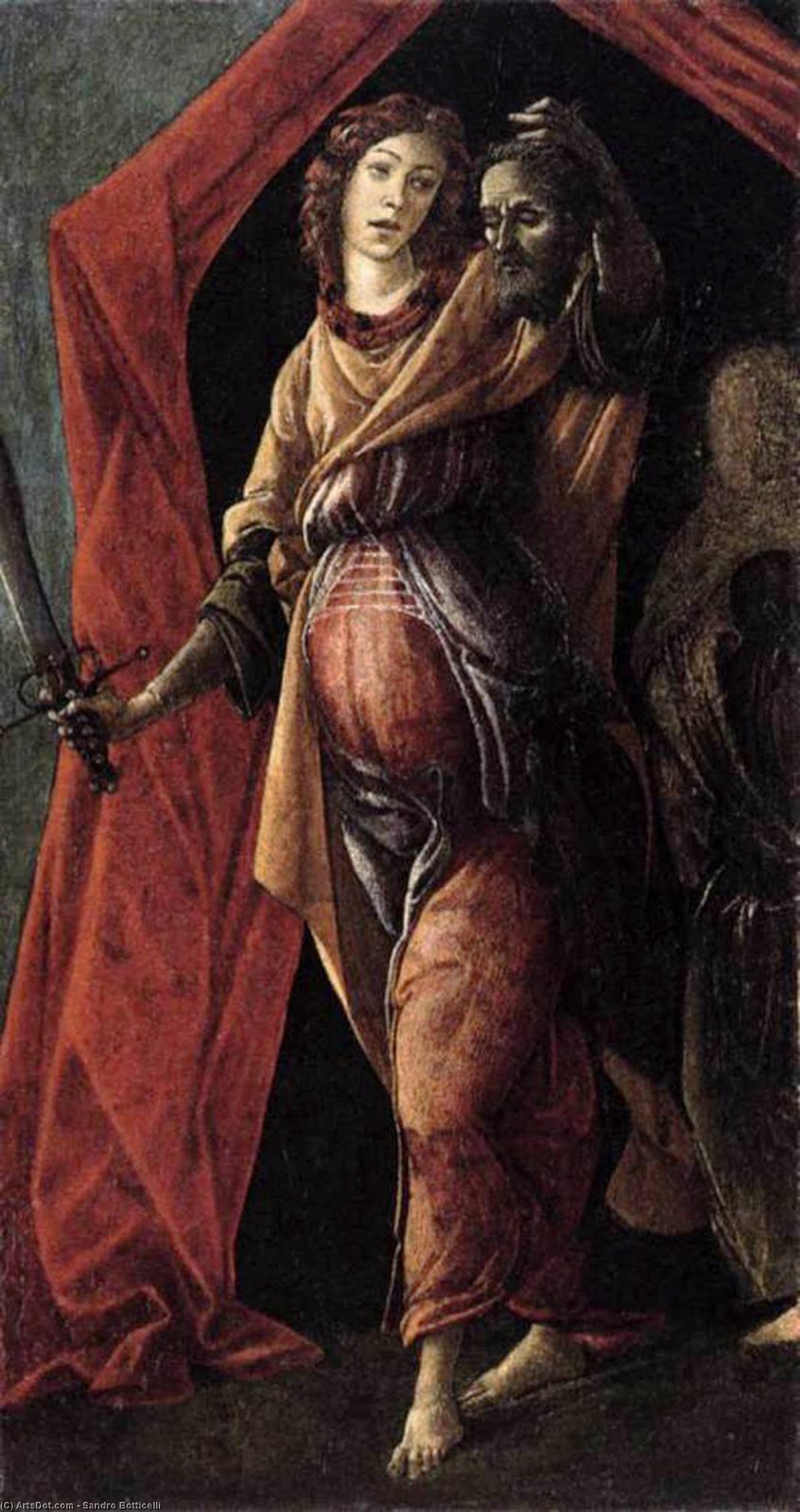 Order Paintings Reproductions Judith Leaving the Tent of Holofernes by Sandro Botticelli (1445-1510, Italy) | ArtsDot.com