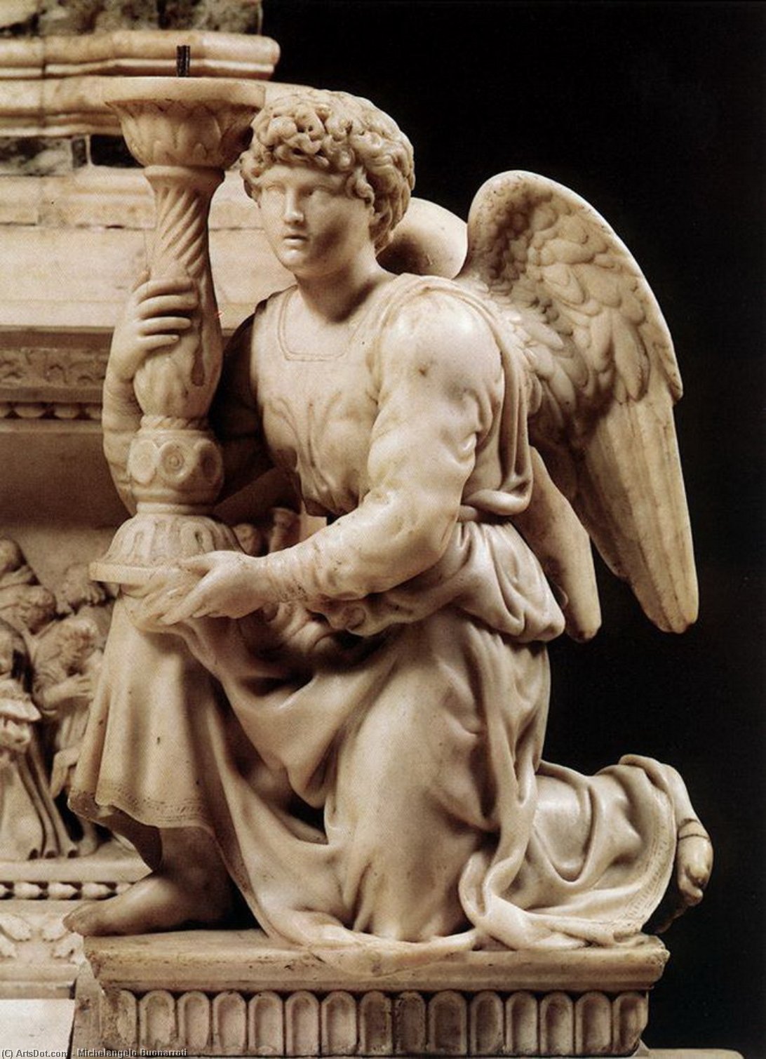 Order Artwork Replica until Angel with Candlestick, 1501 by Michelangelo Buonarroti (1475-1564, Italy) | ArtsDot.com
