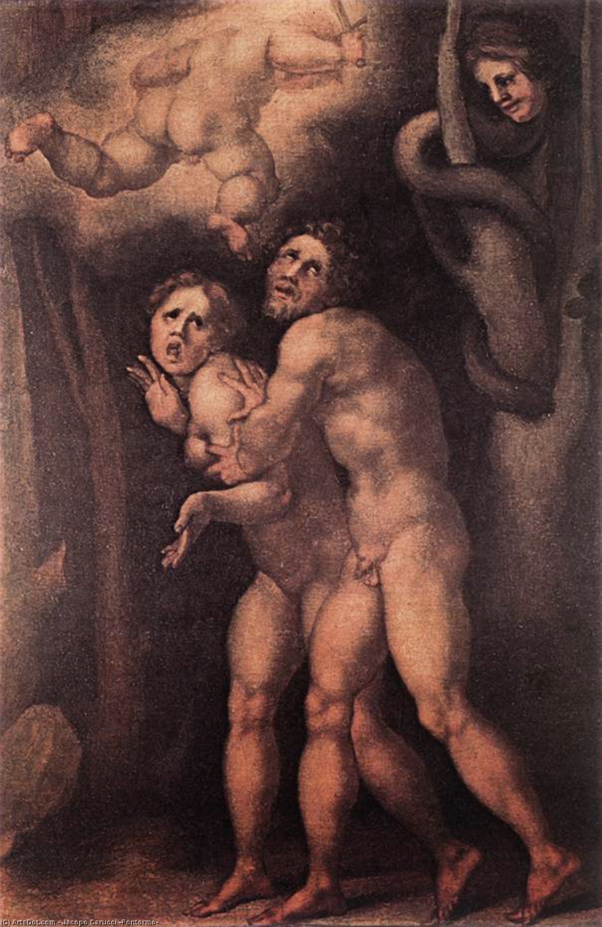 Buy Museum Art Reproductions The Expulsion from Earthly Paradise, 1520 by Jacopo Carucci (Pontormo) (1494-1557, Italy) | ArtsDot.com