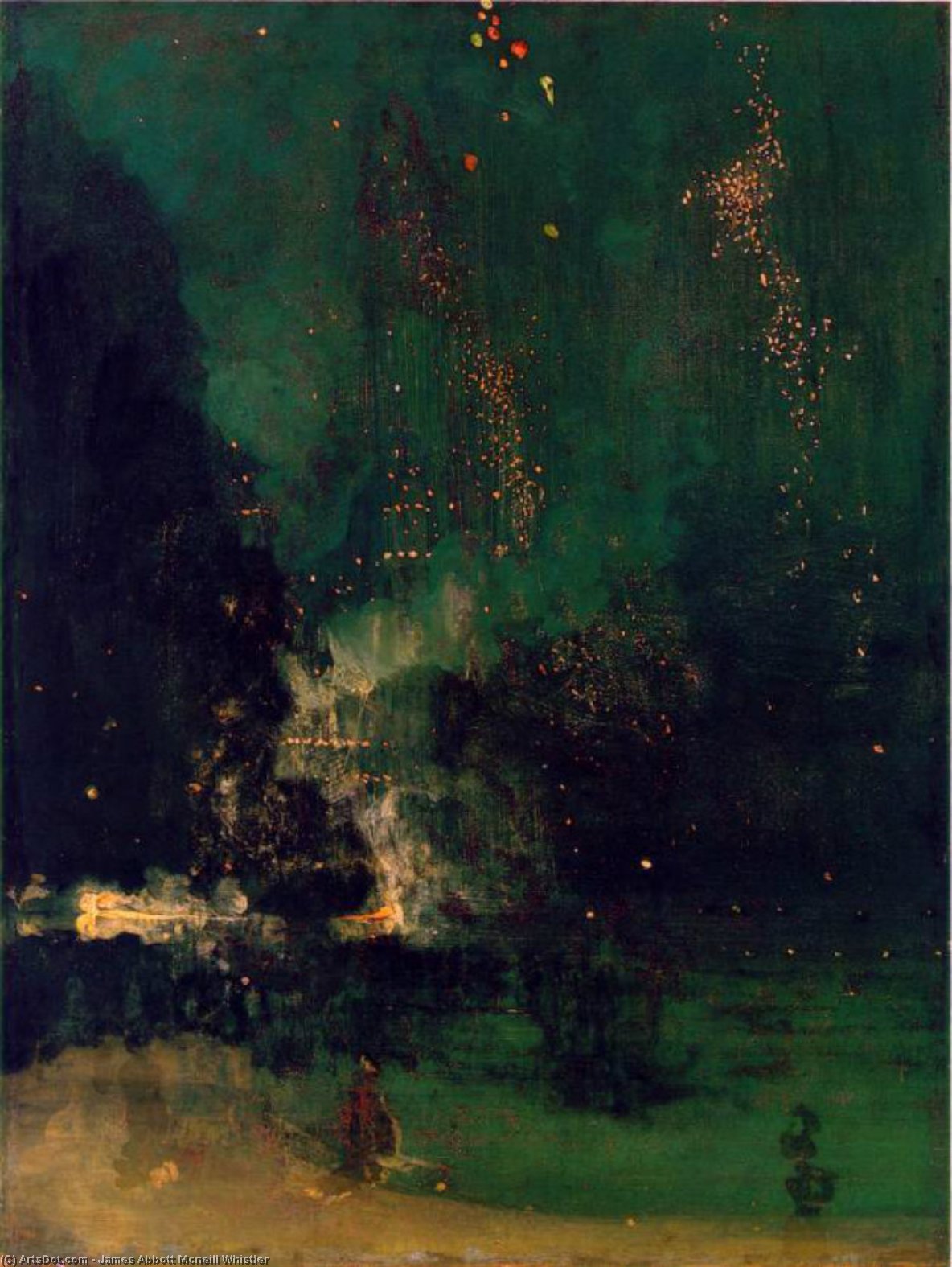 Buy Museum Art Reproductions Falling rocket by James Abbott Mcneill Whistler (1834-1903, United States) | ArtsDot.com