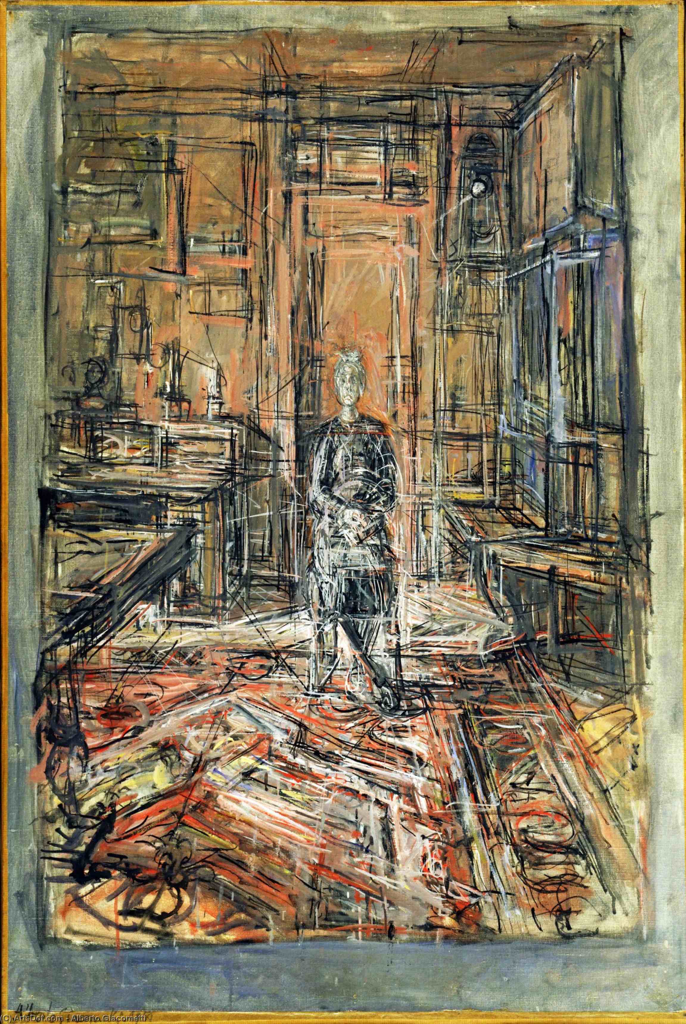 Order Paintings Reproductions The artist`s mother by Alberto Giacometti (Inspired By) (1901-1966, Switzerland) | ArtsDot.com