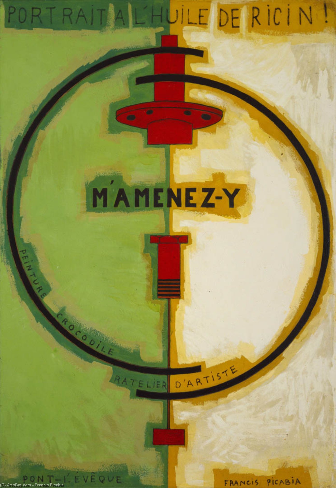 Order Oil Painting Replica M`Amenez y by Francis Picabia (Inspired By) (1879-1953, France) | ArtsDot.com