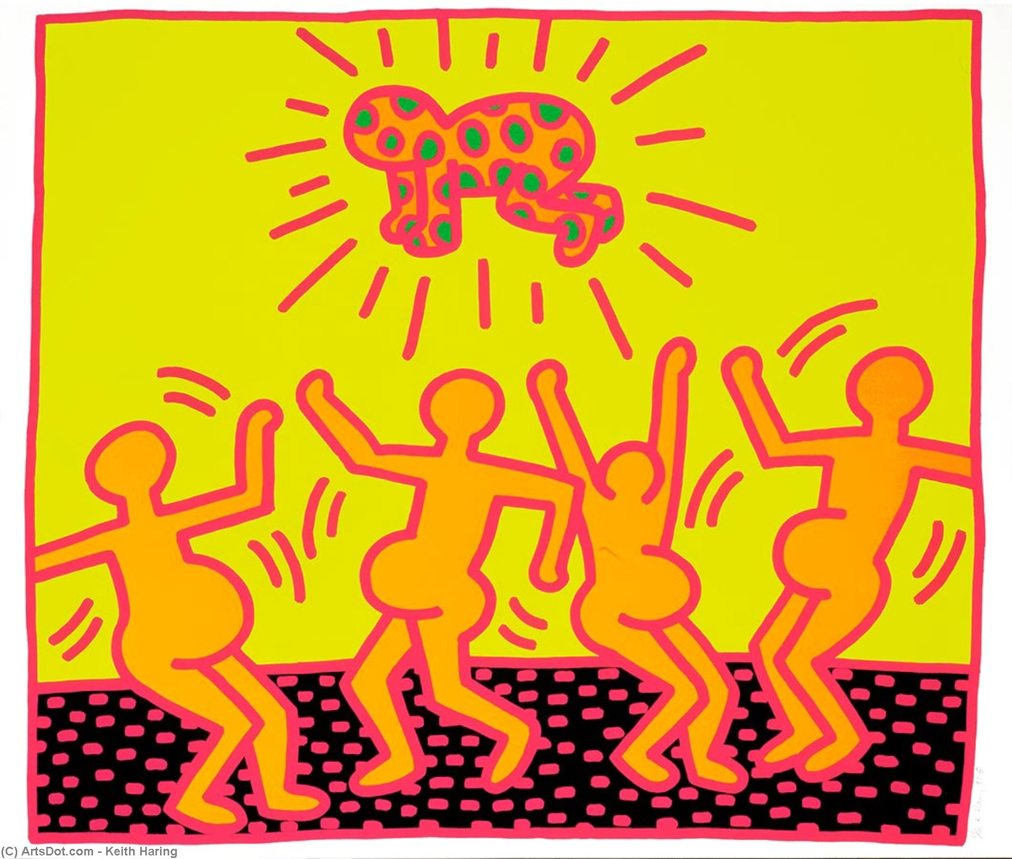 Buy Museum Art Reproductions Untitled (701) by Keith Haring (Inspired By) (1958-1990, United States) | ArtsDot.com
