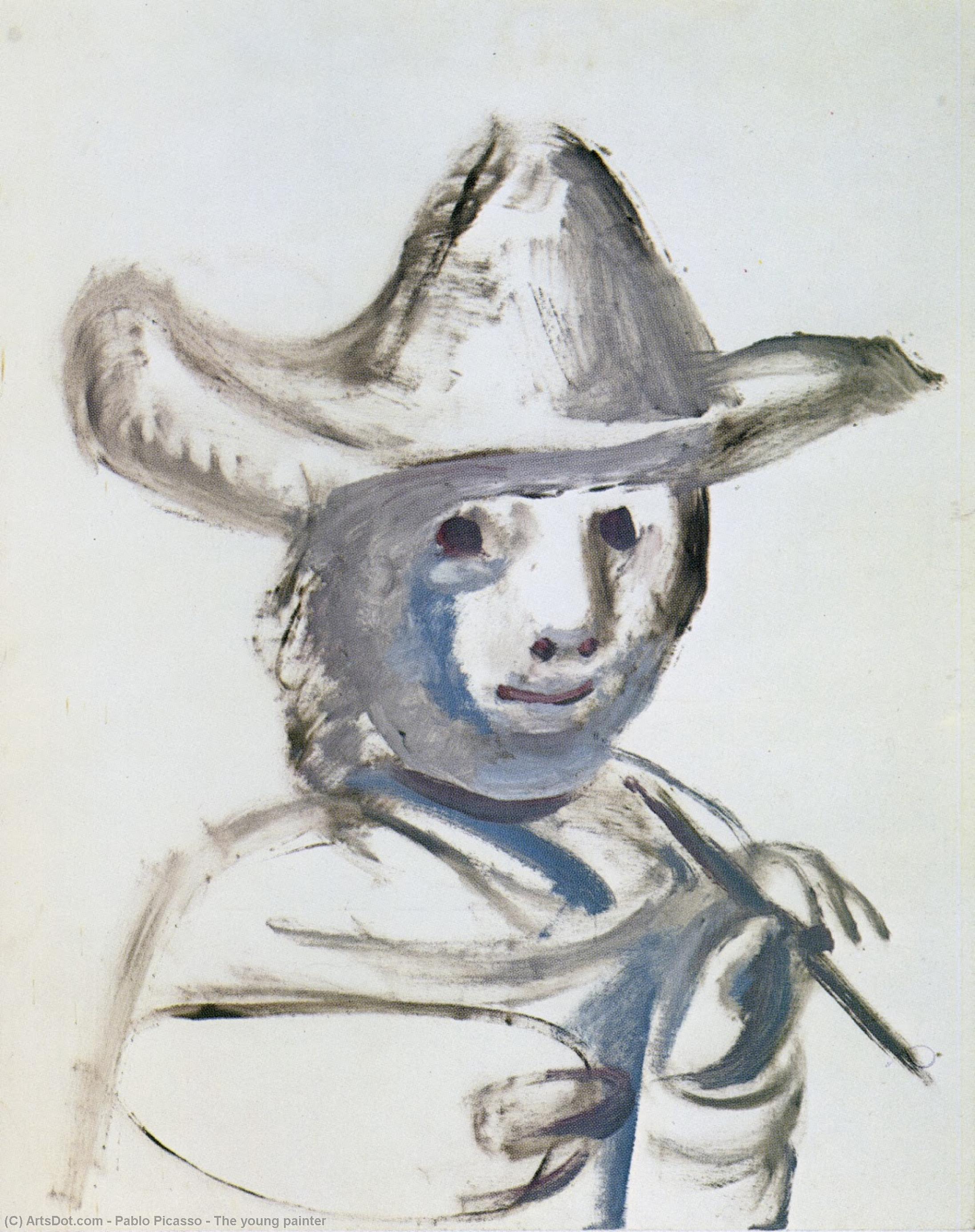 順序 「アート再現 若い画家, 1972 バイ Pablo Picasso (に触発された) (1881-1973, Spain) | ArtsDot.com