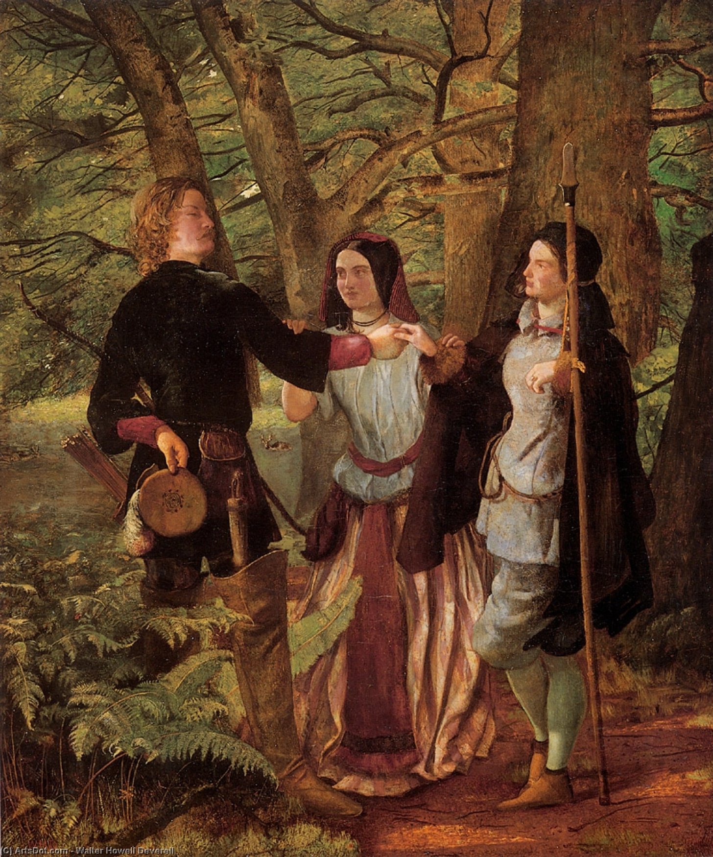 Buy Museum Art Reproductions The Mock Marriage of Orlando and Rosalin by Walter Howell Deverell (1827-1854) | ArtsDot.com
