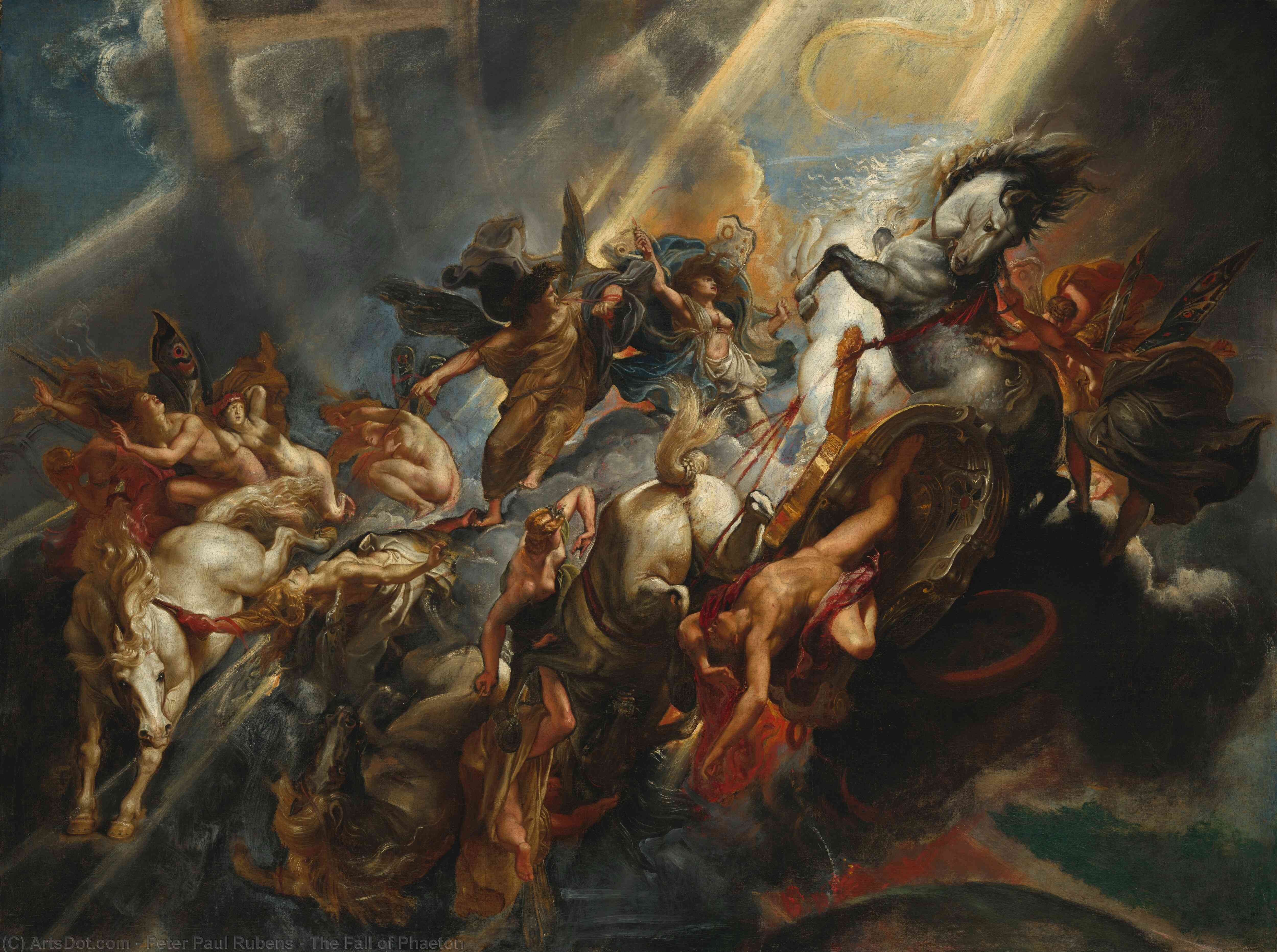 Order Oil Painting Replica The Fall of Phaeton by Peter Paul Rubens (1577-1640, Germany) | ArtsDot.com
